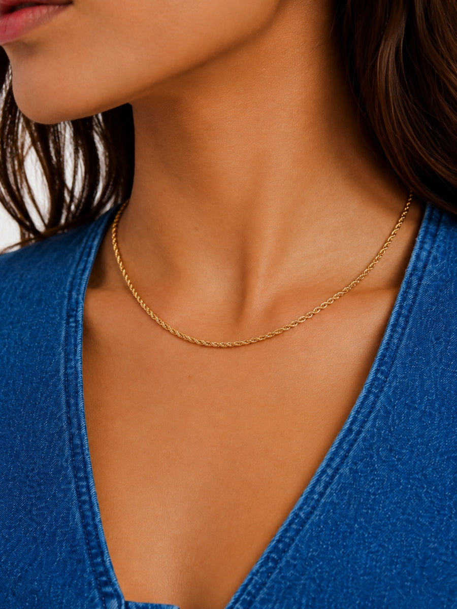 Twisted Rope Chain Necklace