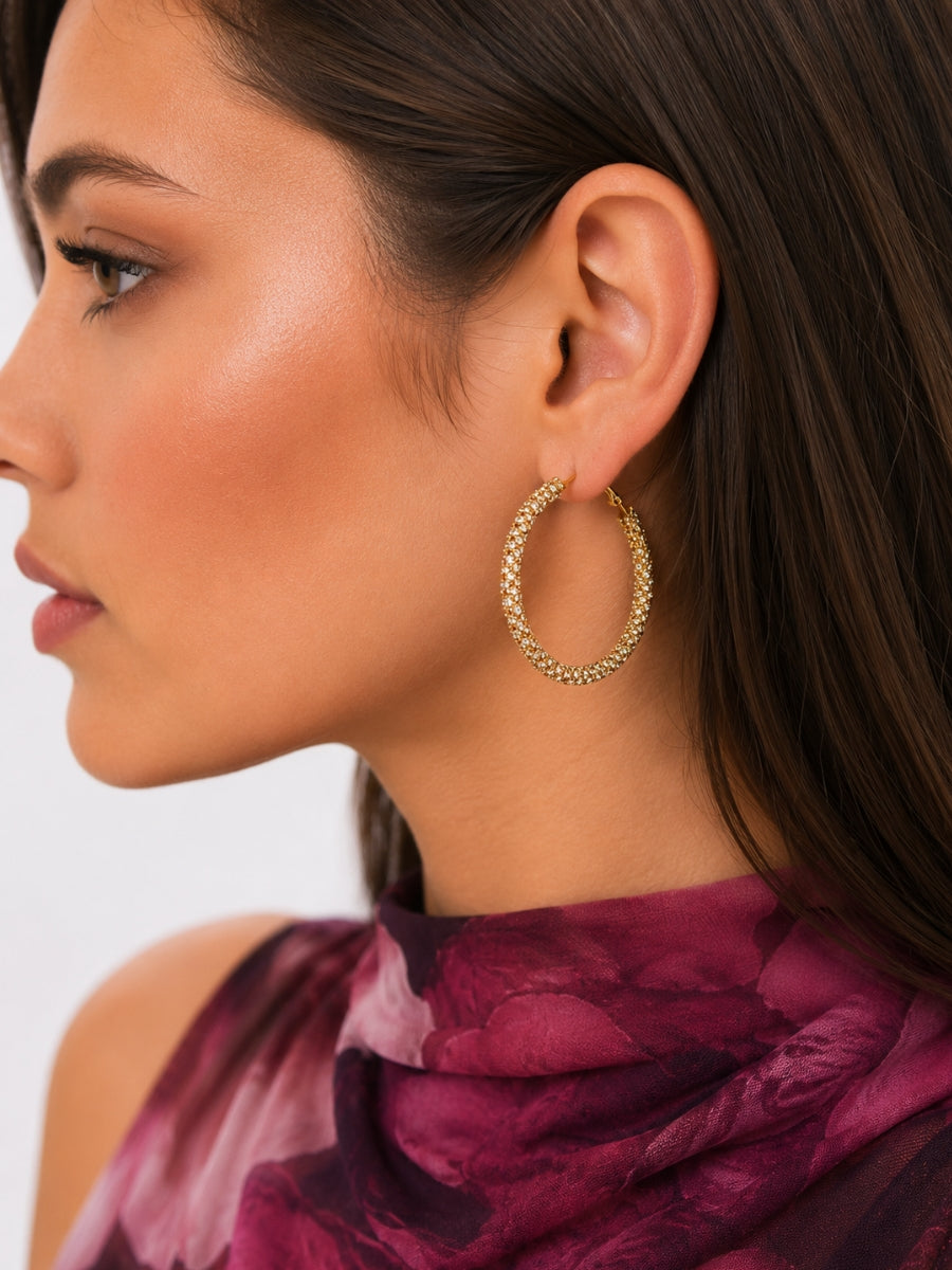 Large Rhine Hoop Earrings