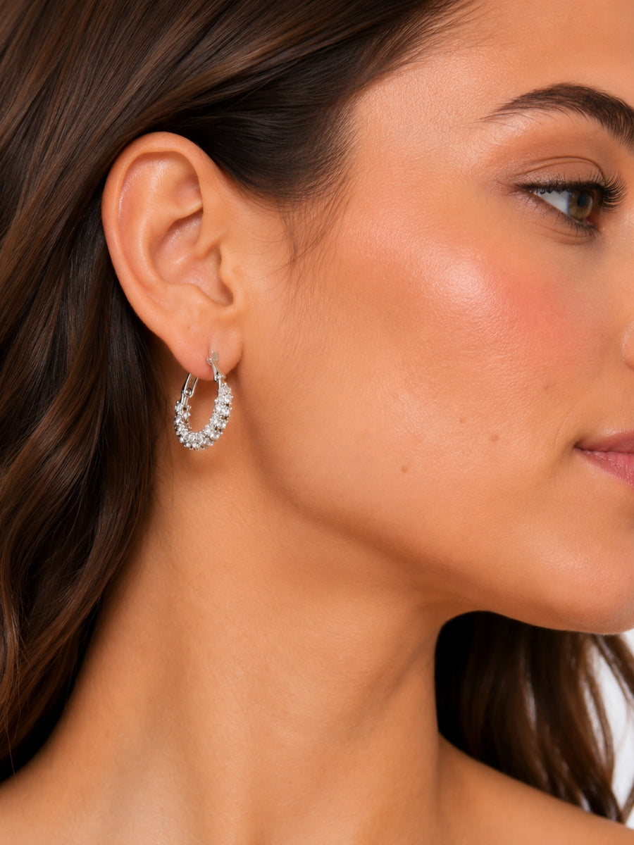 Small Rhine Hoop Earrings