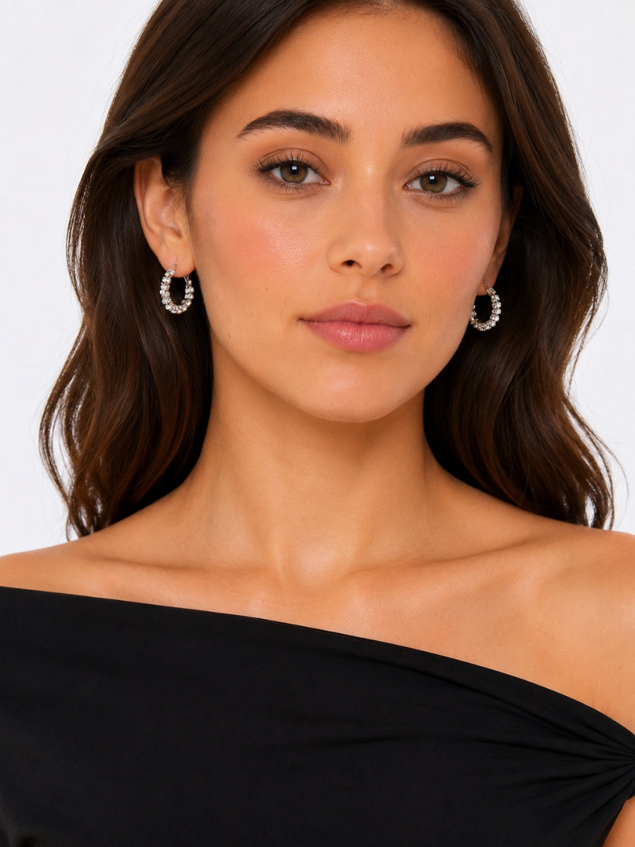 Small Rhine Hoop Earrings