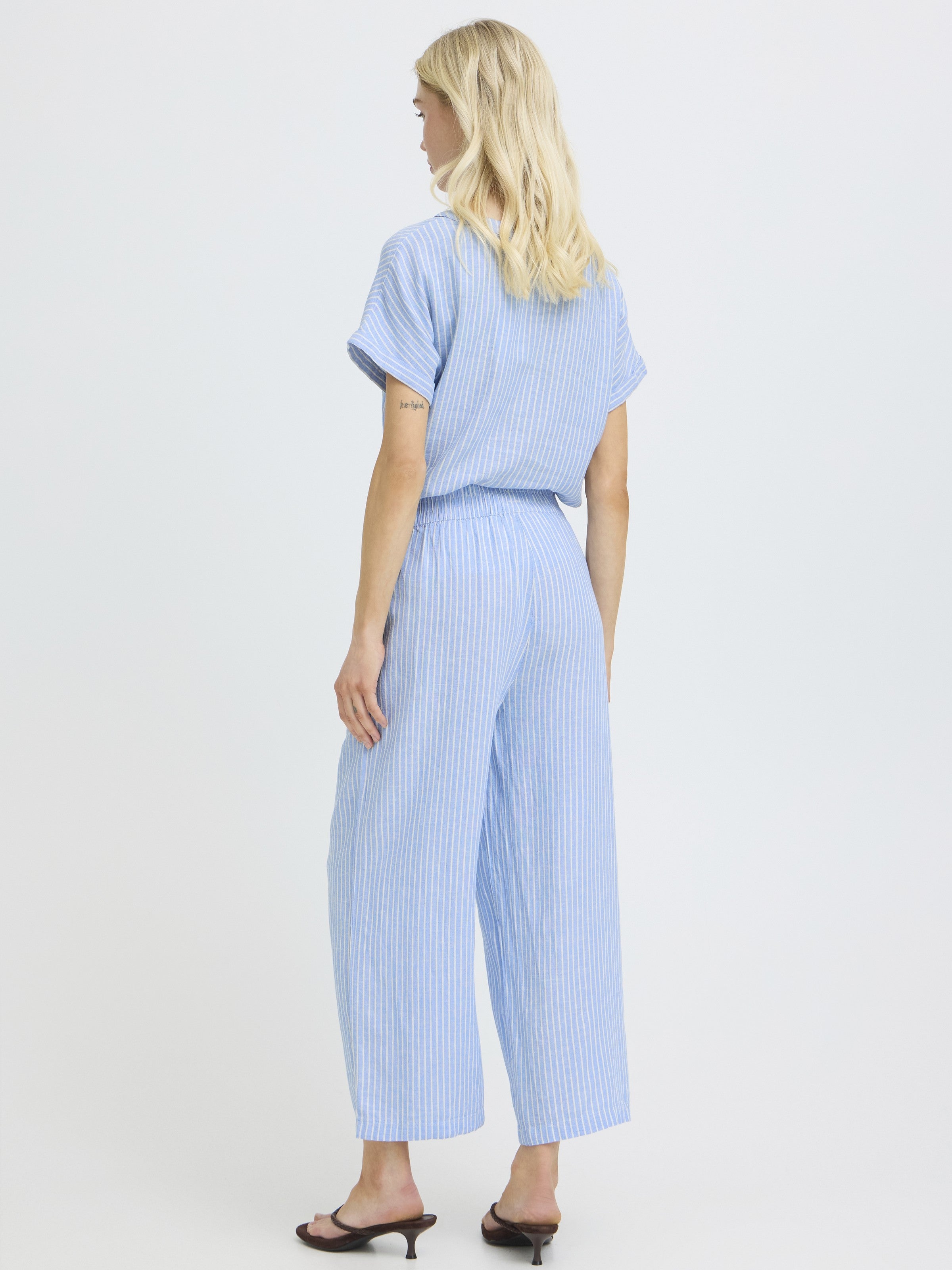 B.Young Falakka Linen Blend Crop Pant