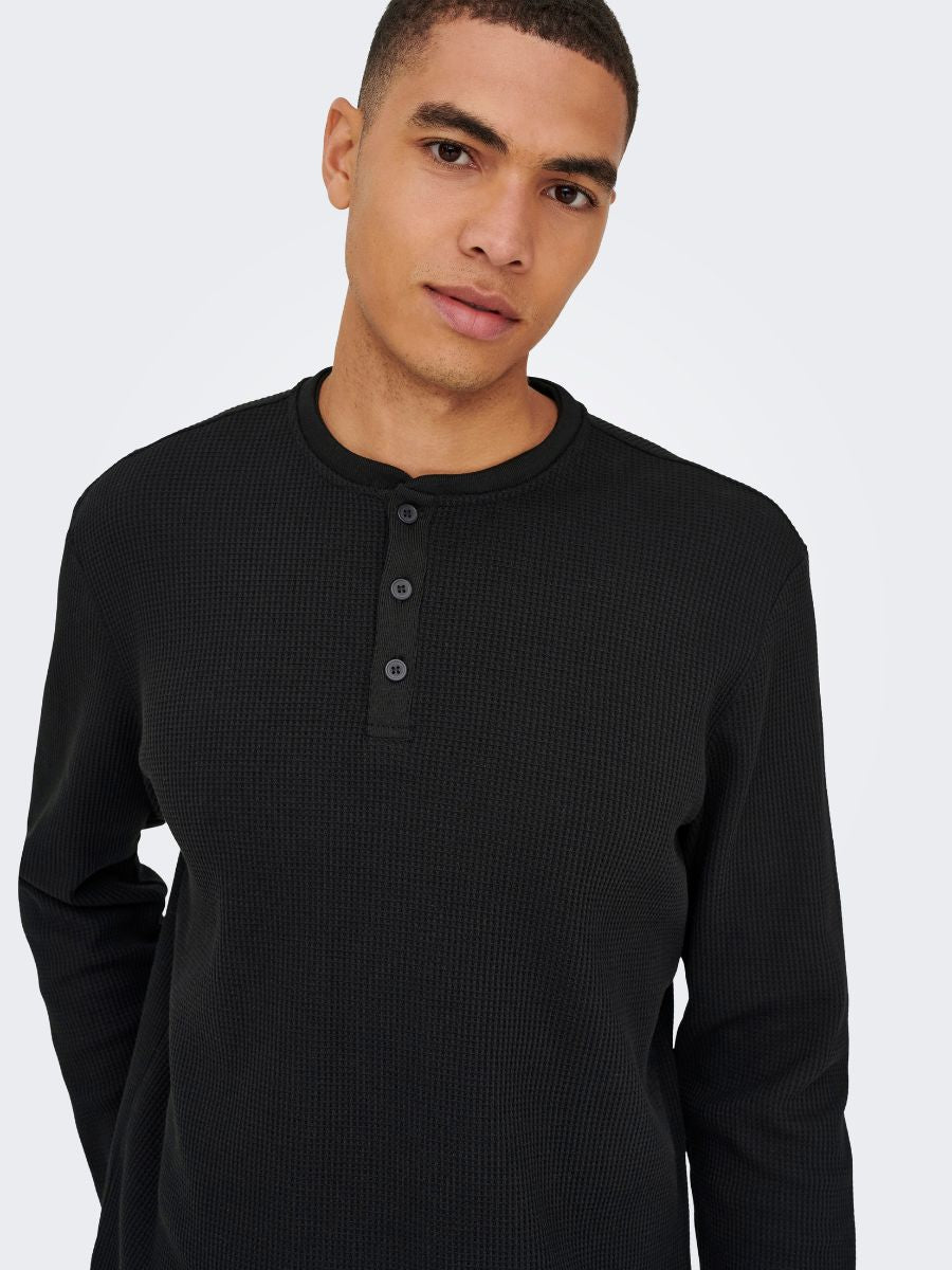 Only & Sons Tobie Henley Long Sleeve Tee