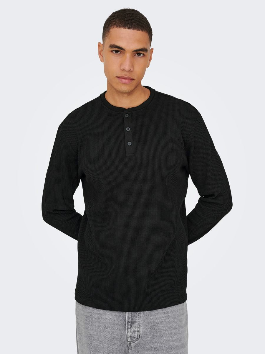 Only & Sons Tobie Henley Long Sleeve Tee