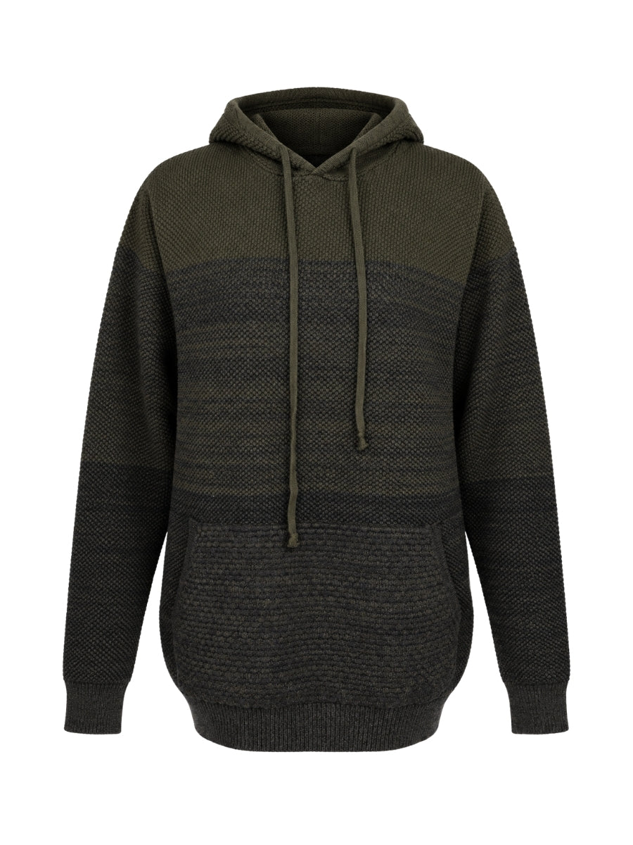Men's Knit Two Tone Hoodie