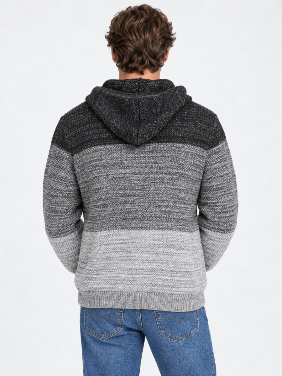 Men's Knit Two Tone Hoodie