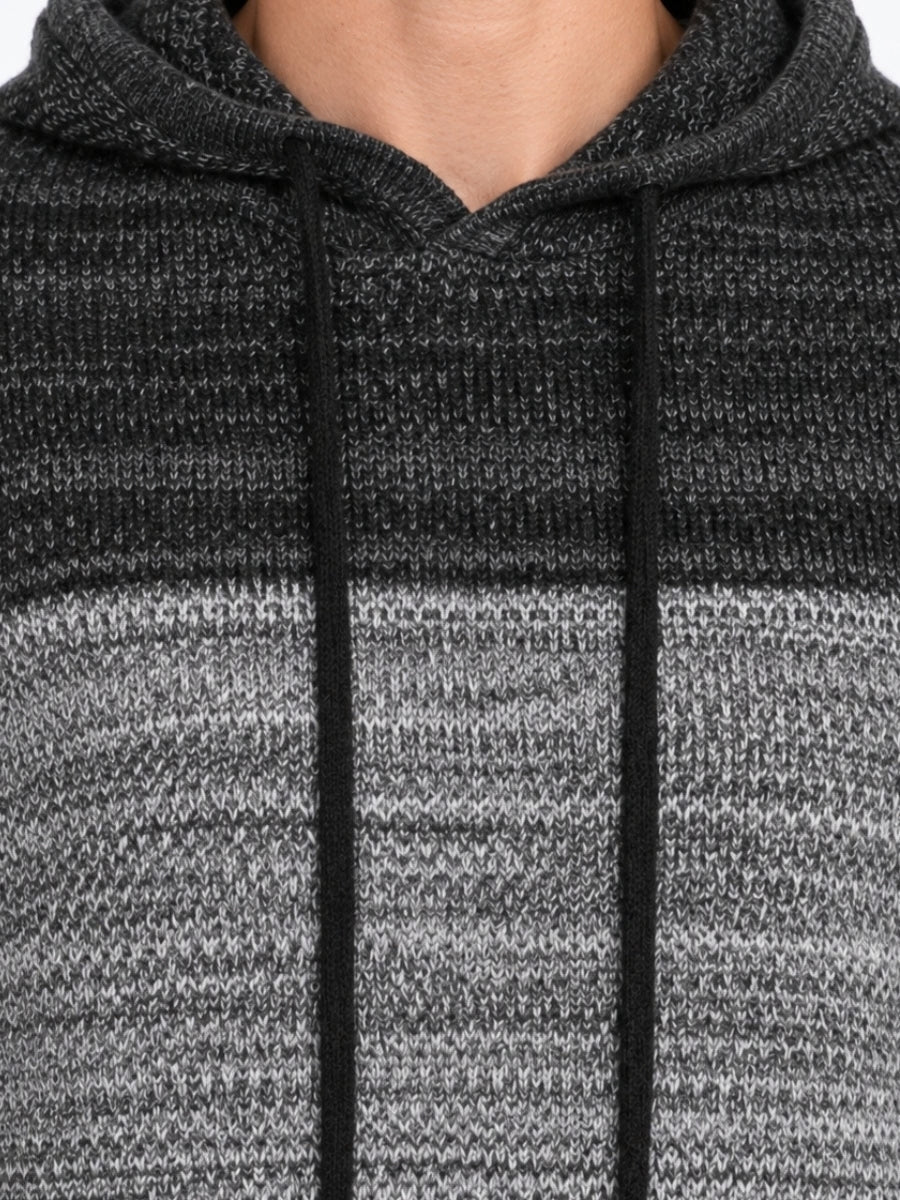 Men's Knit Two Tone Hoodie