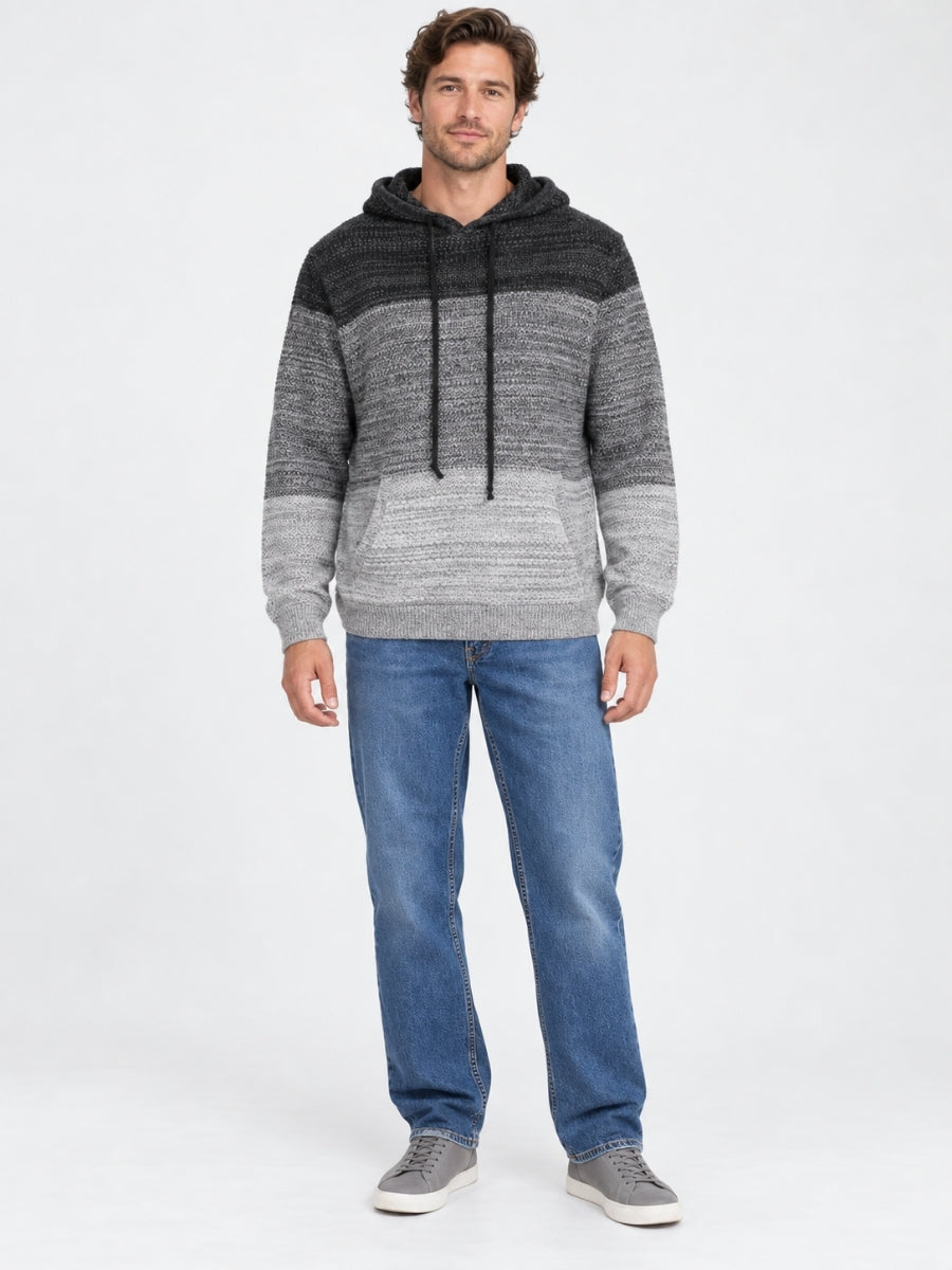 Men's Knit Two Tone Hoodie