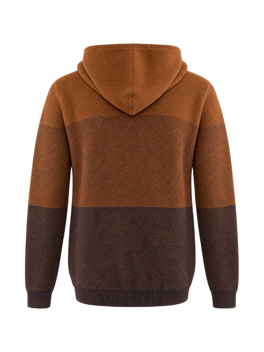 Men's Knit Two Tone Hoodie