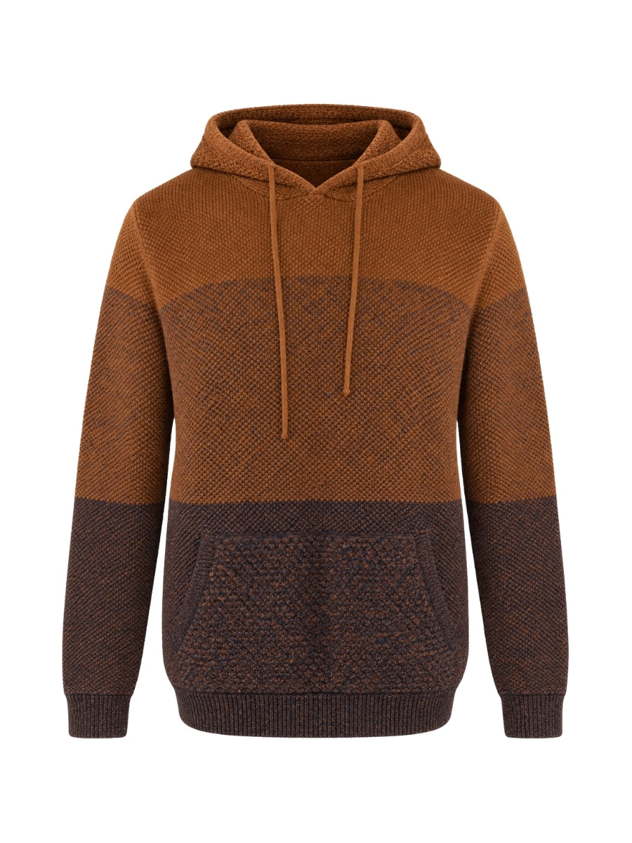 Men's Knit Two Tone Hoodie