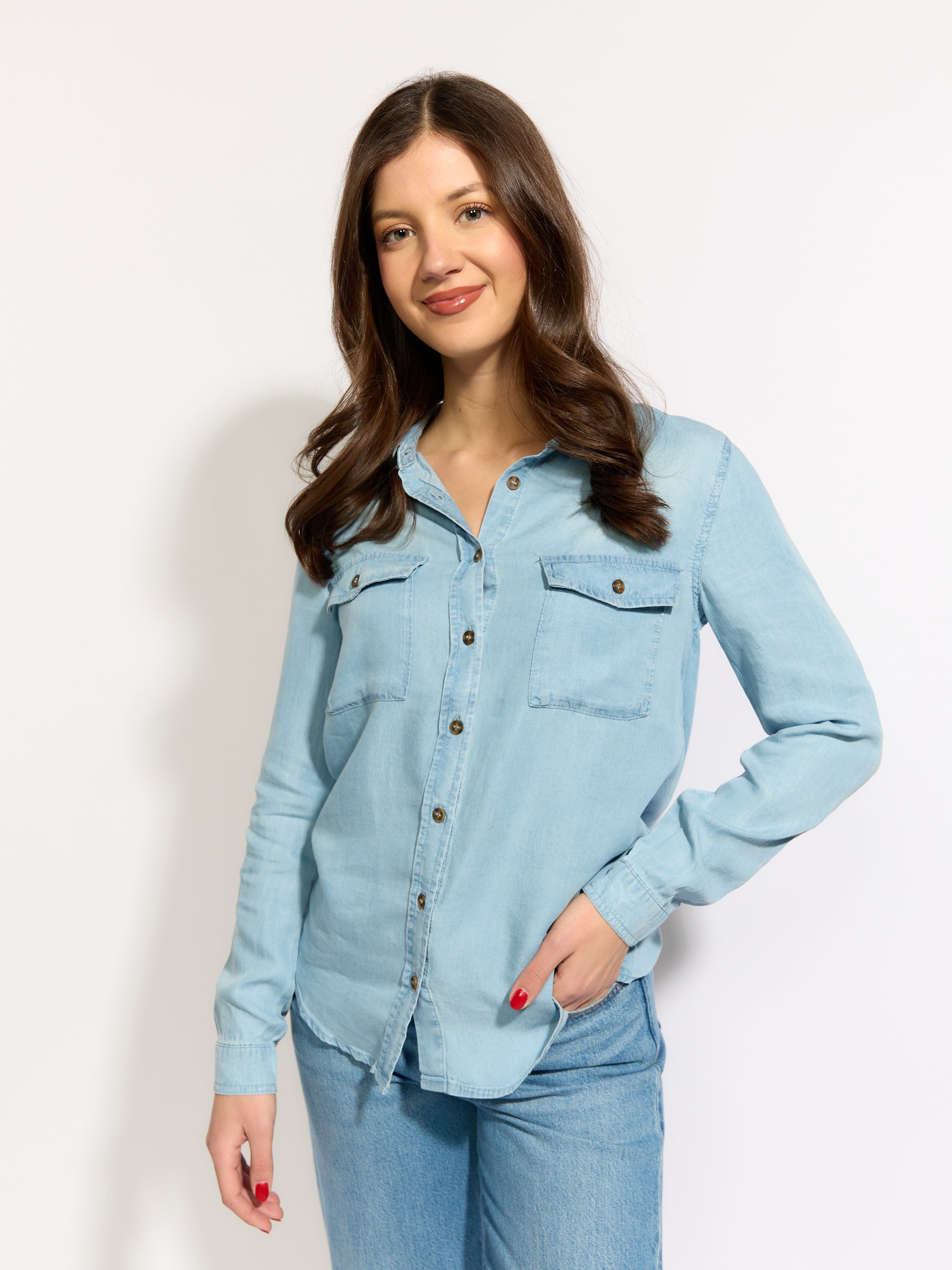 Chambray Button Down Shirt