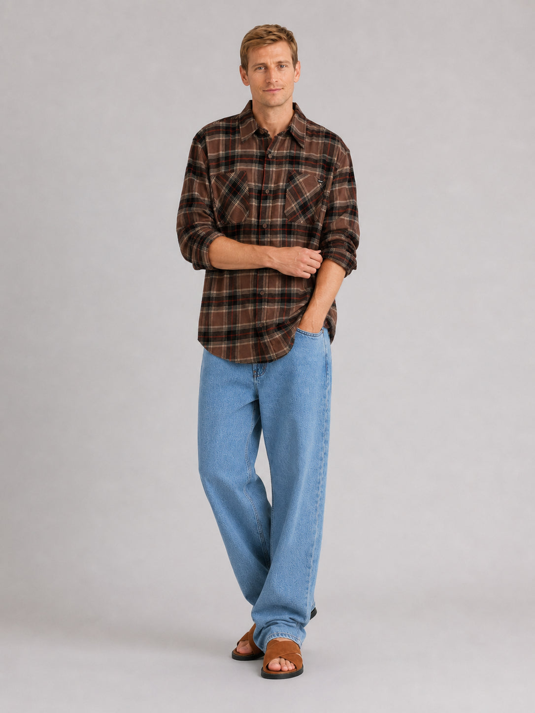 Hurley Felix Plaid Flannel Button Up Shirt