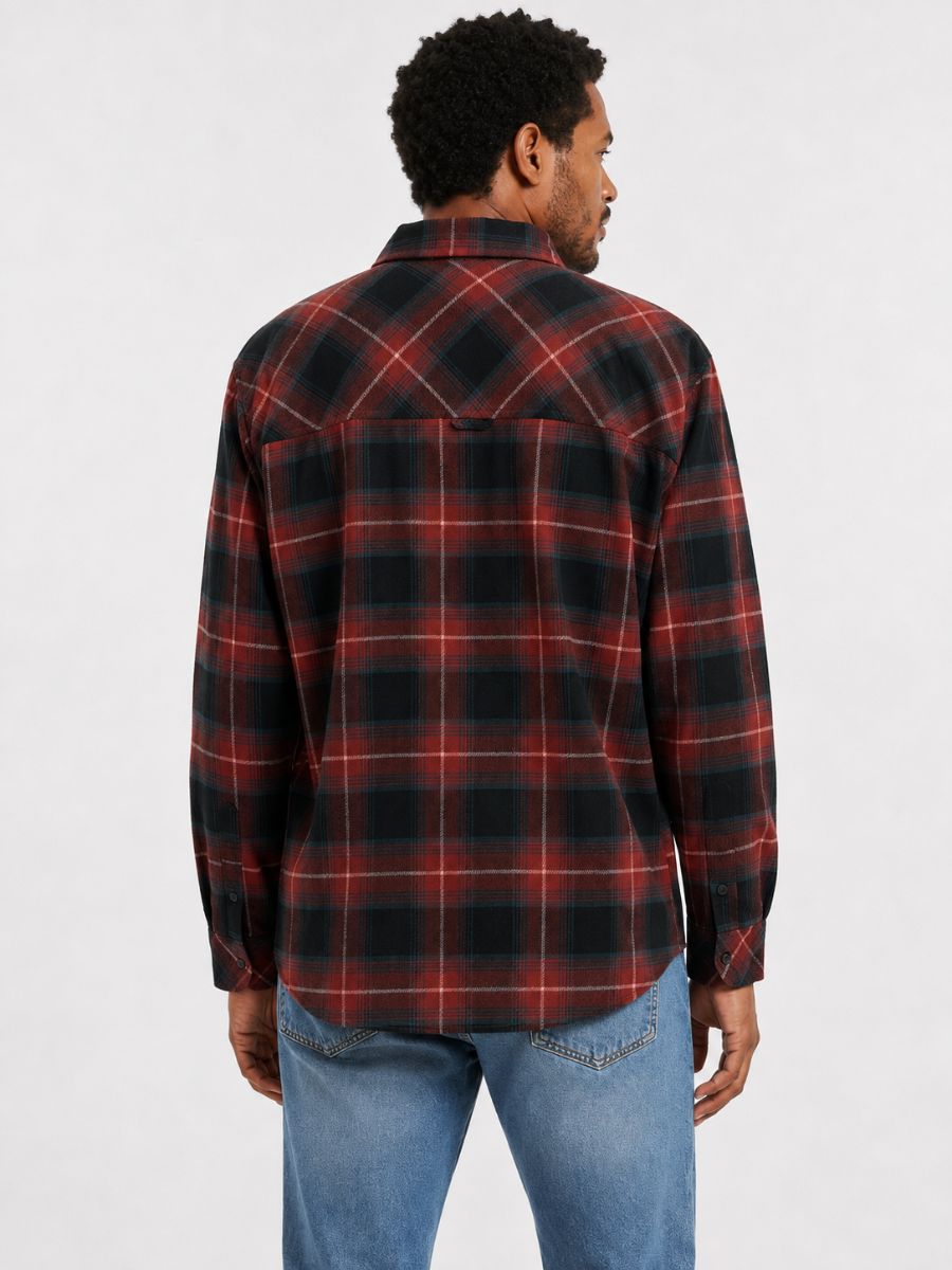 Hurley Felix Plaid Flannel Button Up Shirt