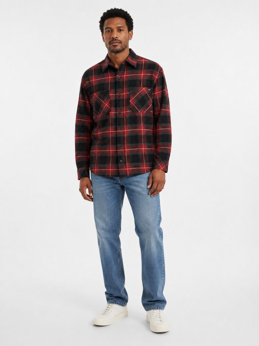 Hurley Felix Plaid Flannel Button Up Shirt