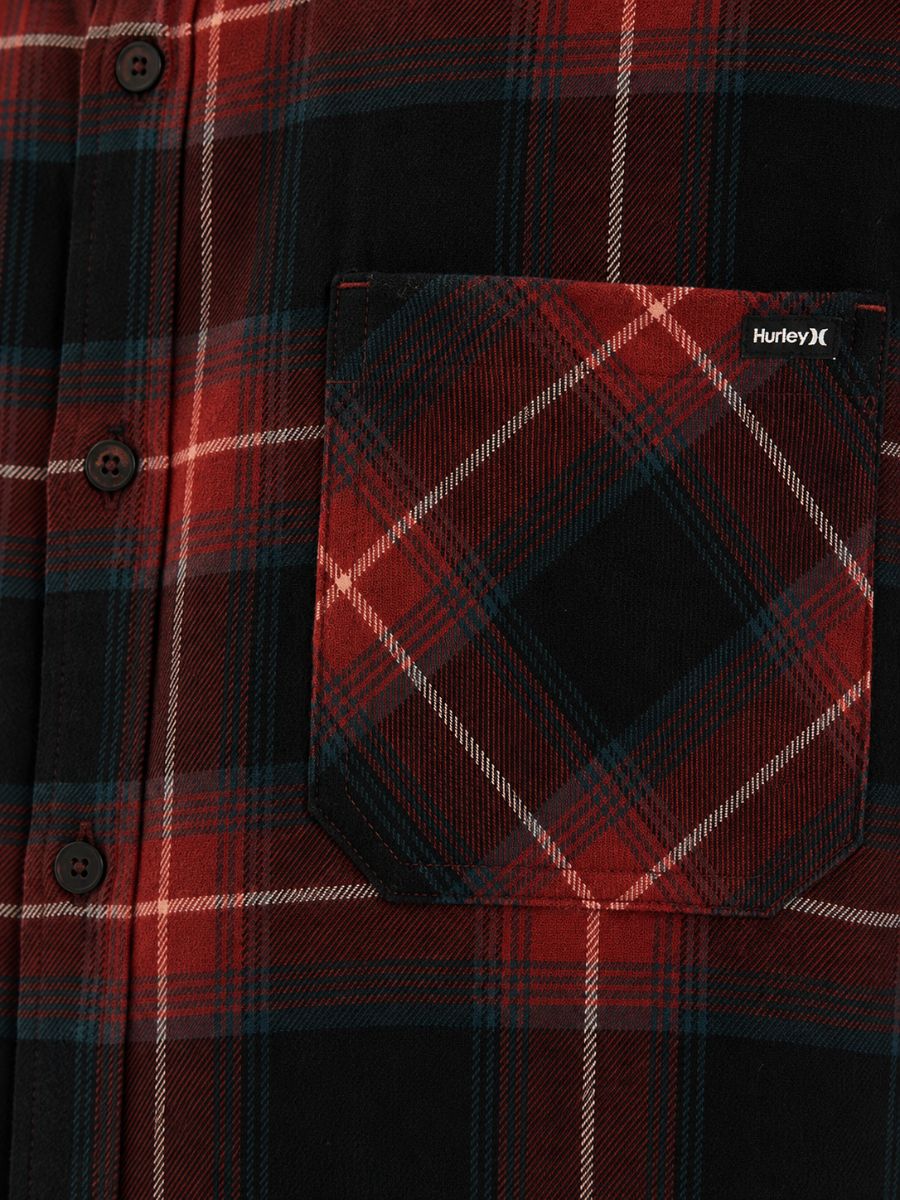 Hurley Felix Plaid Flannel Button Up Shirt