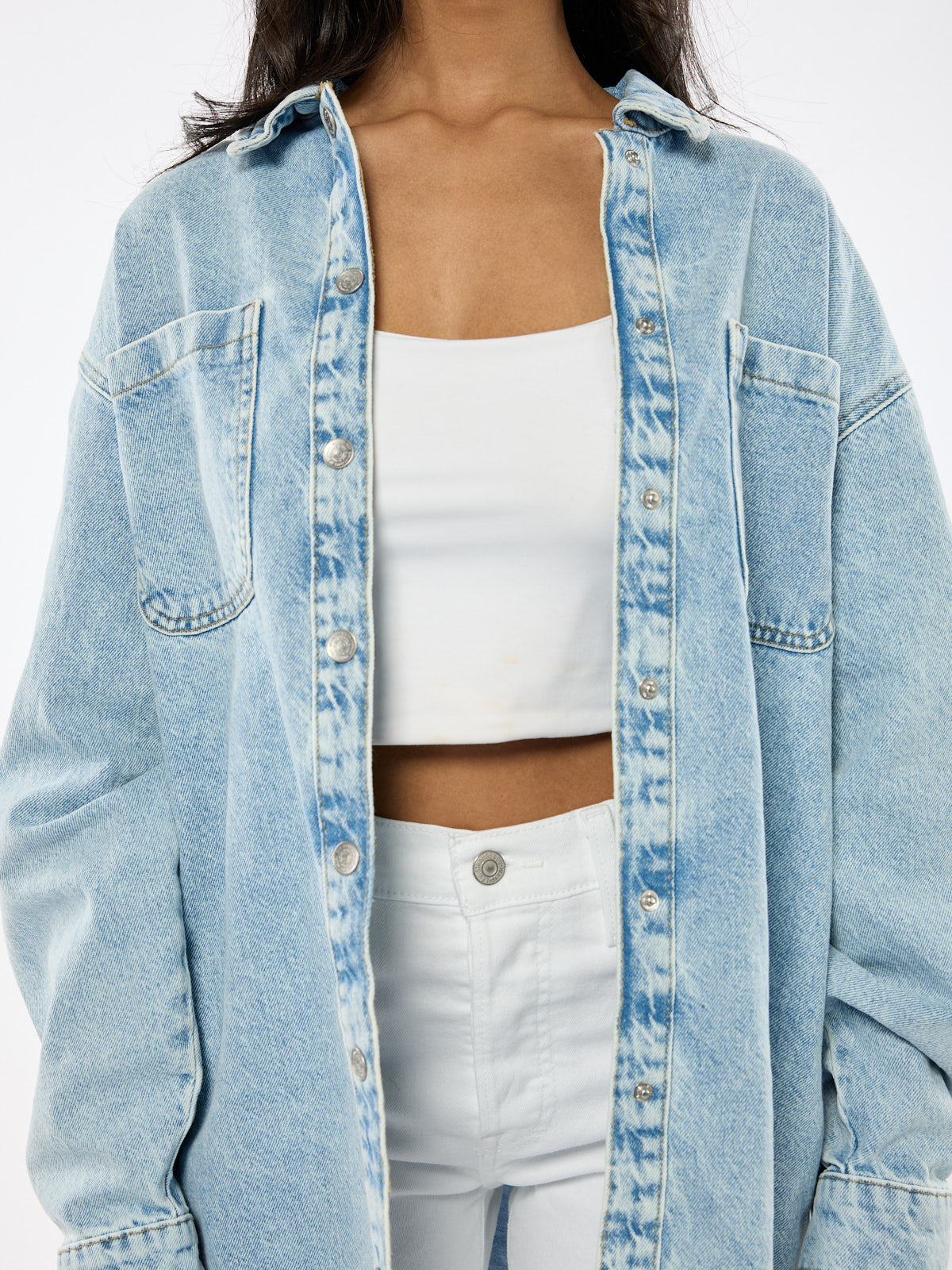 Alva Long Sleeve Denim Shacket
