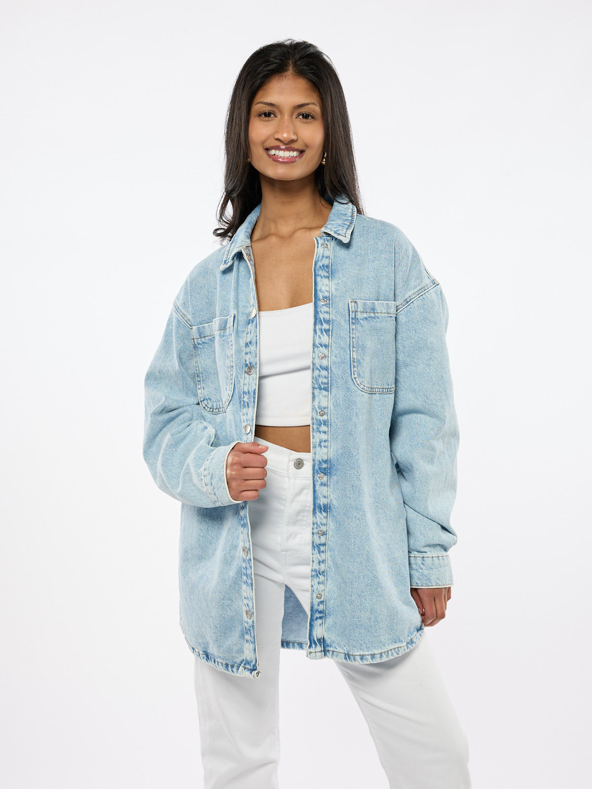 Alva Long Sleeve Denim Shacket