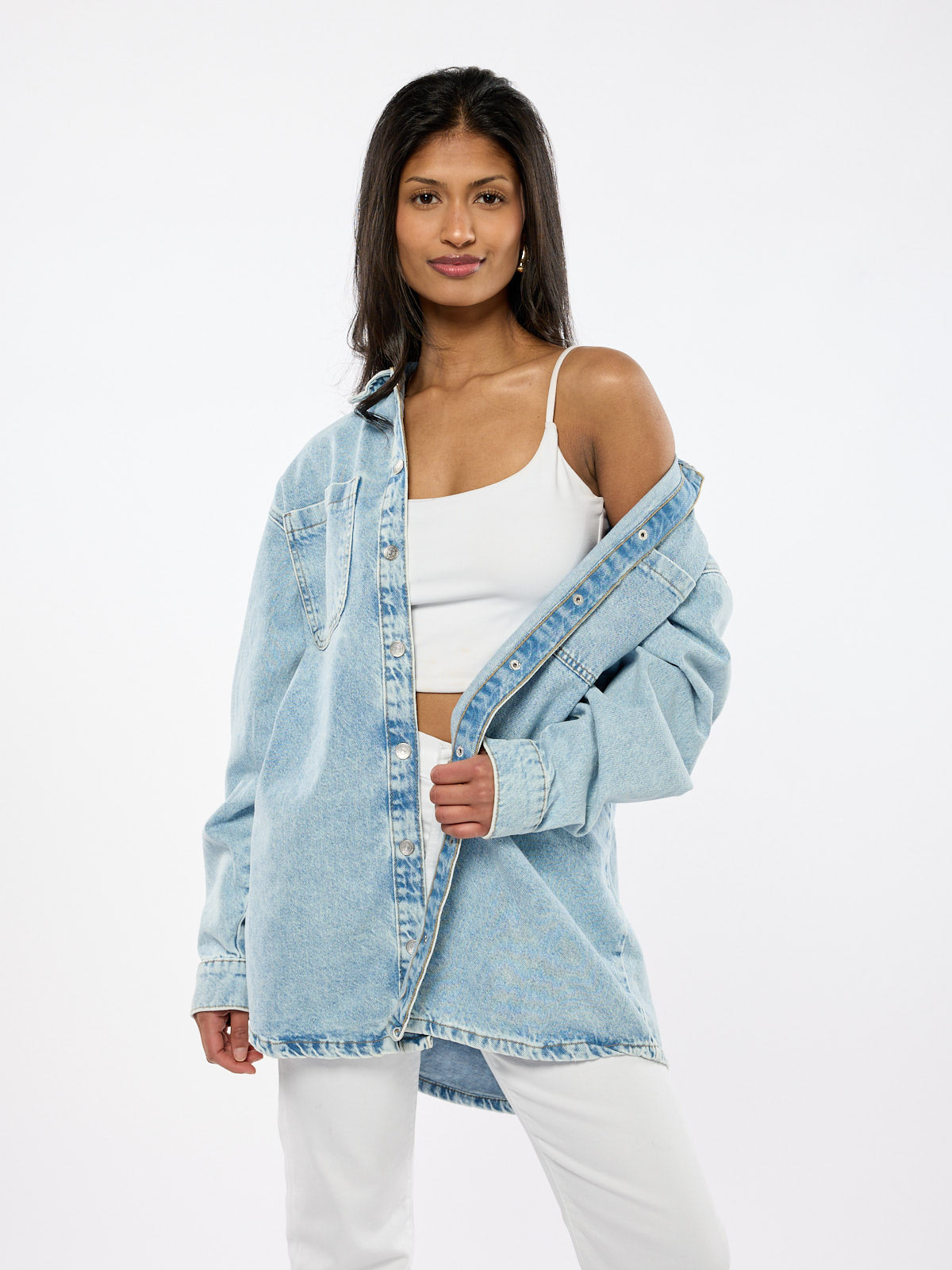Alva Long Sleeve Denim Shacket