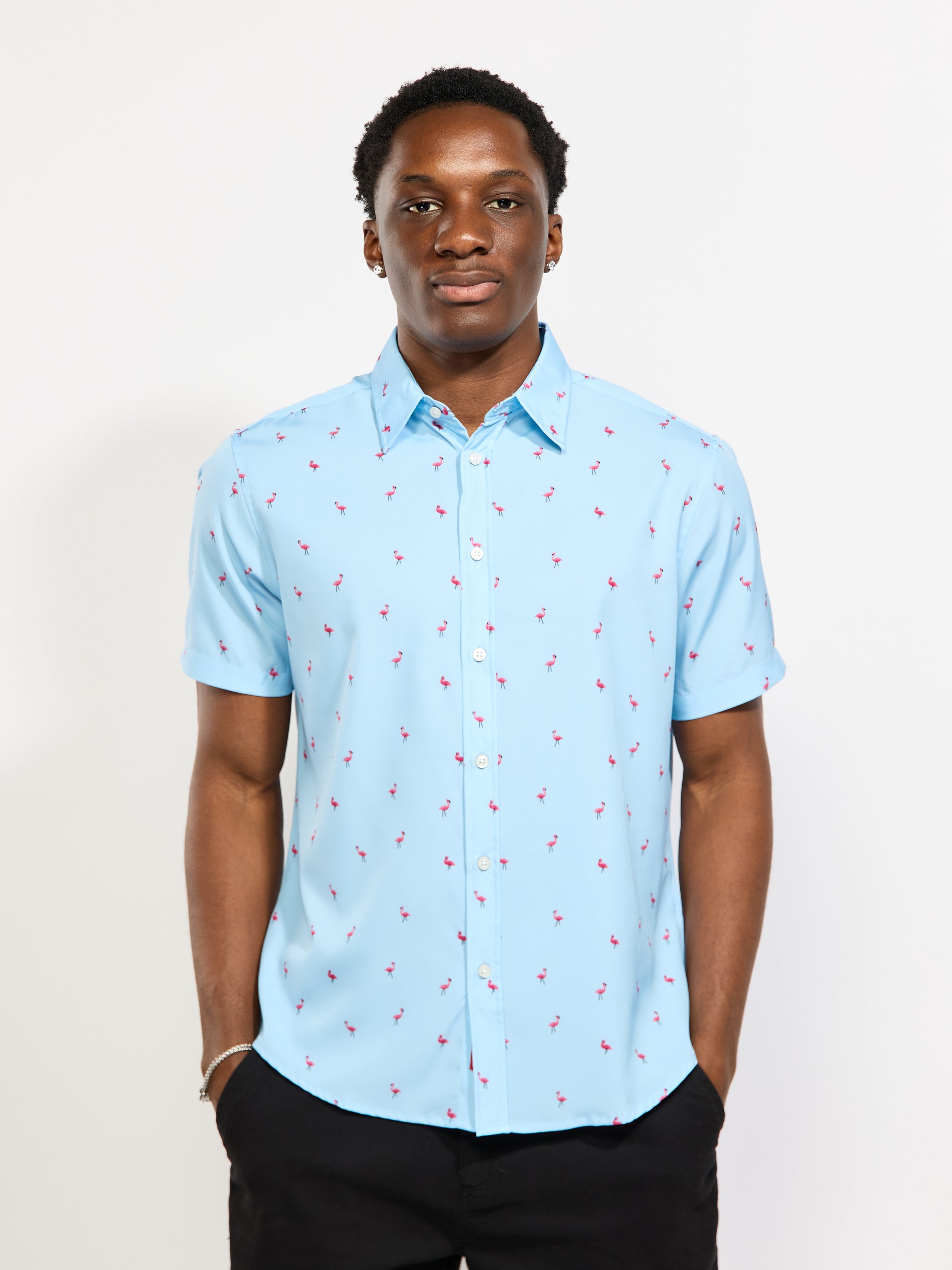 Flamingo Woven Sport Shirt