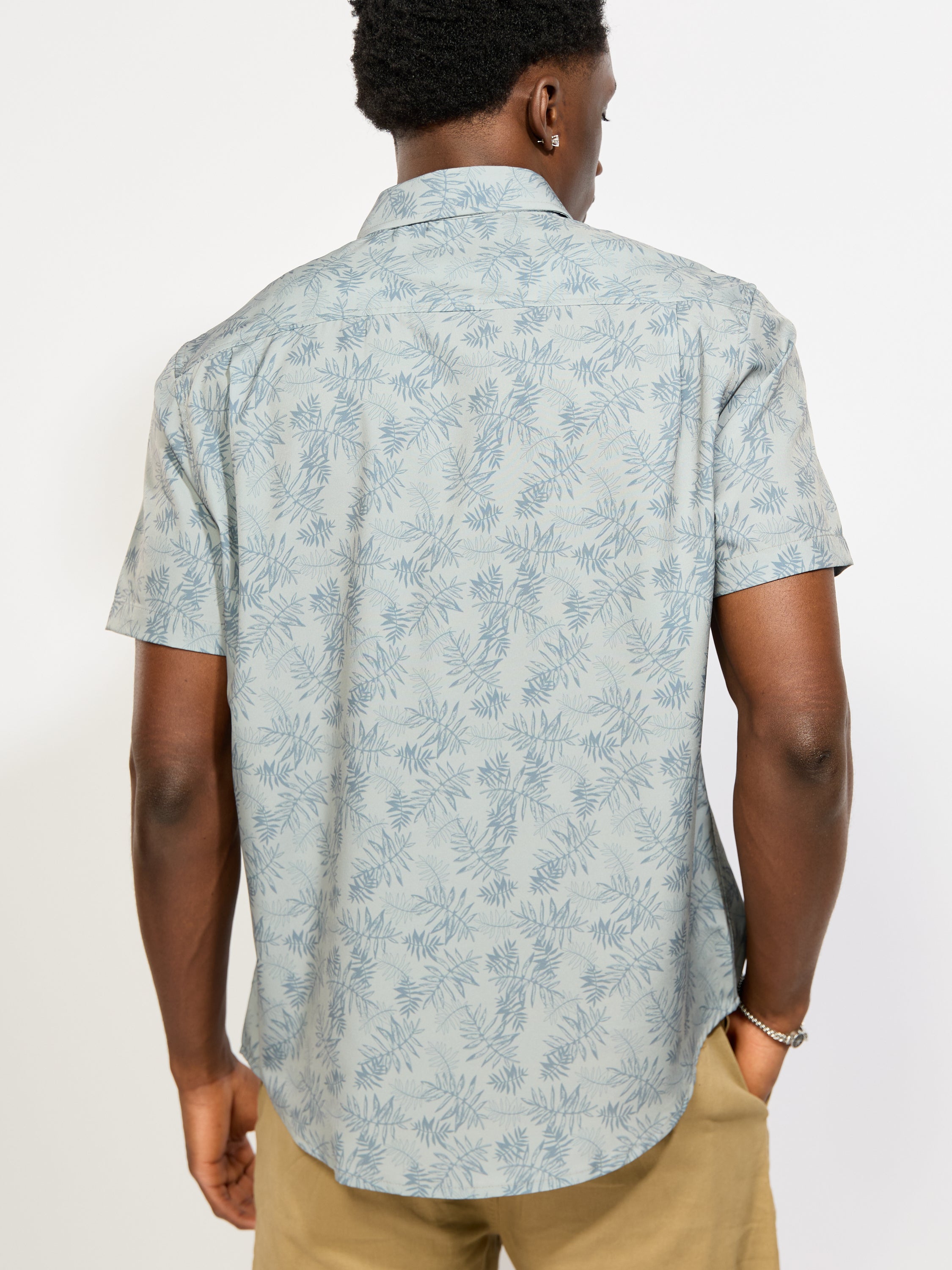 Leaf Woven Sport Shirt