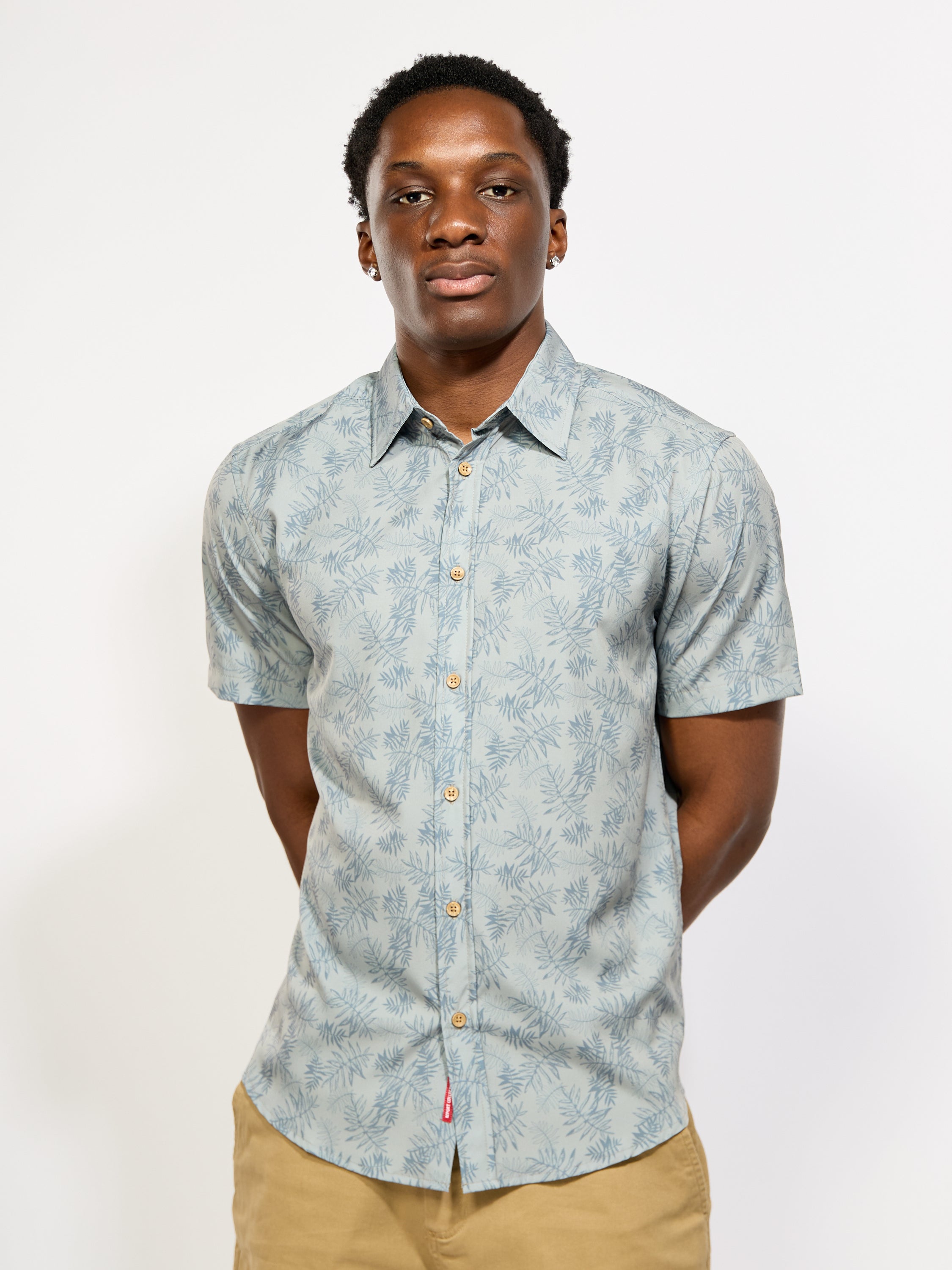 Leaf Woven Sport Shirt