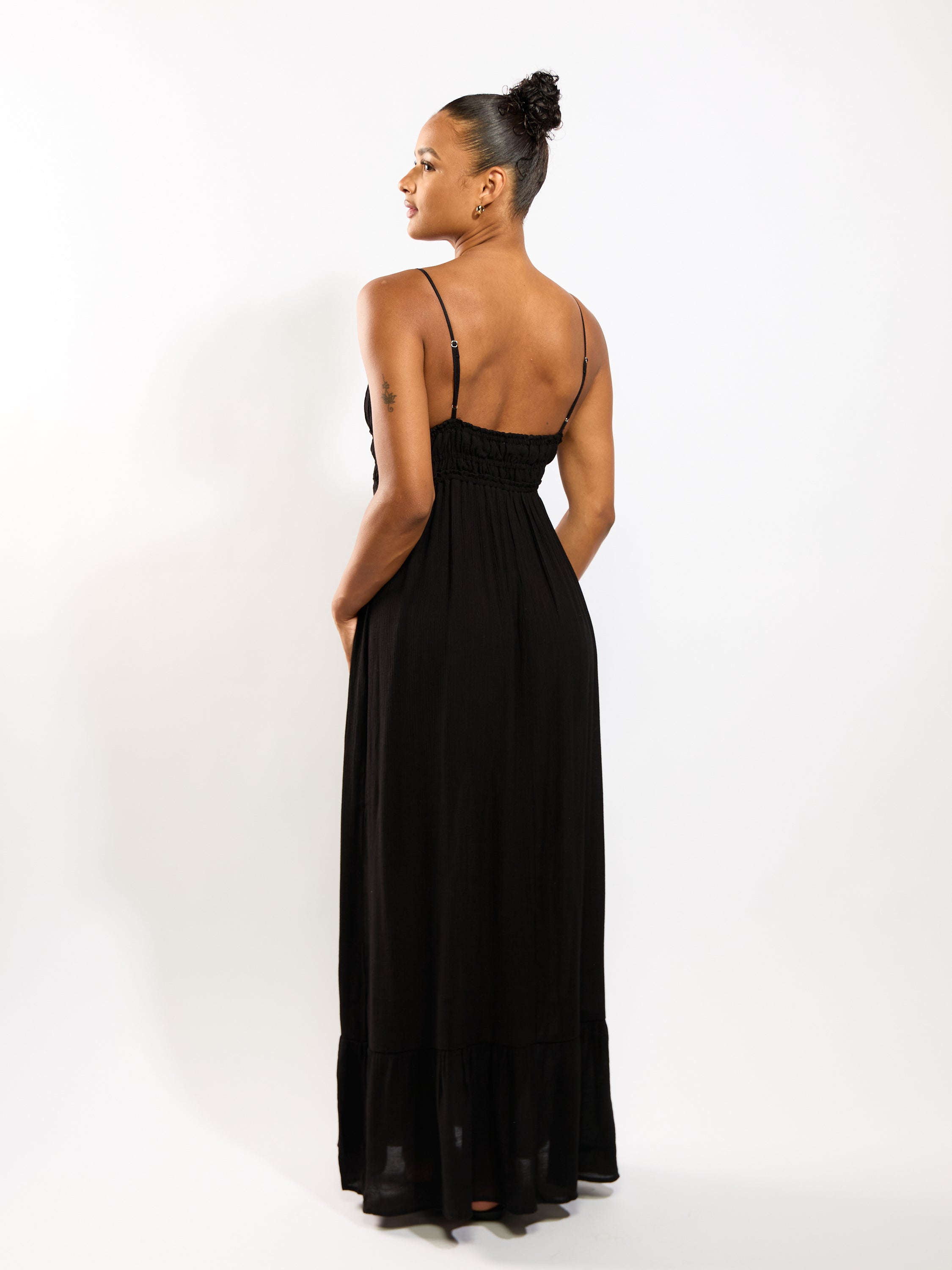 Deep V Midi Dress