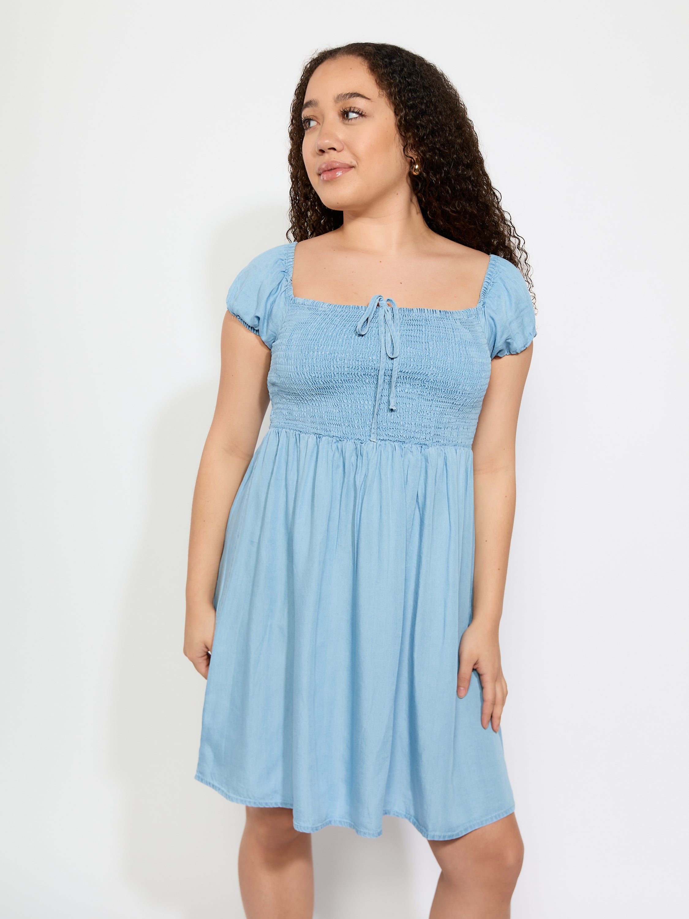 Smock Chambray Dress