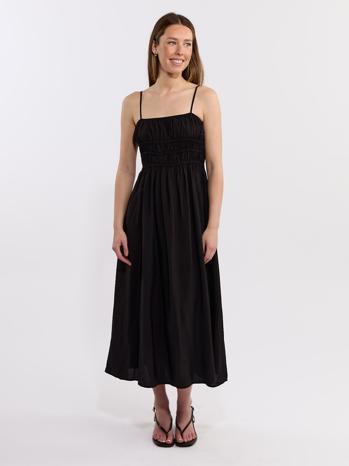 Maya Smocked Midi Dress