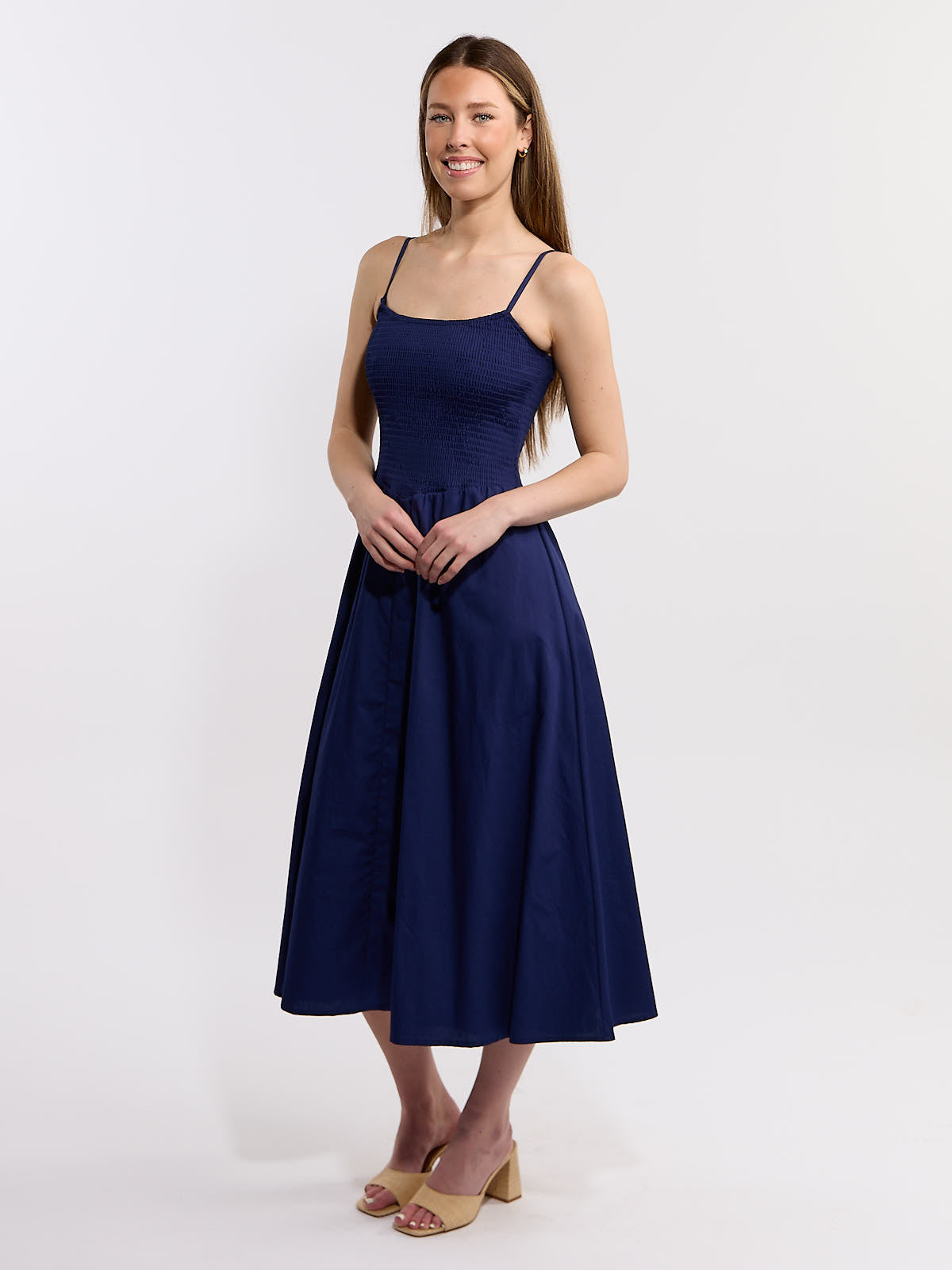 Mila Smocked Midi Dress