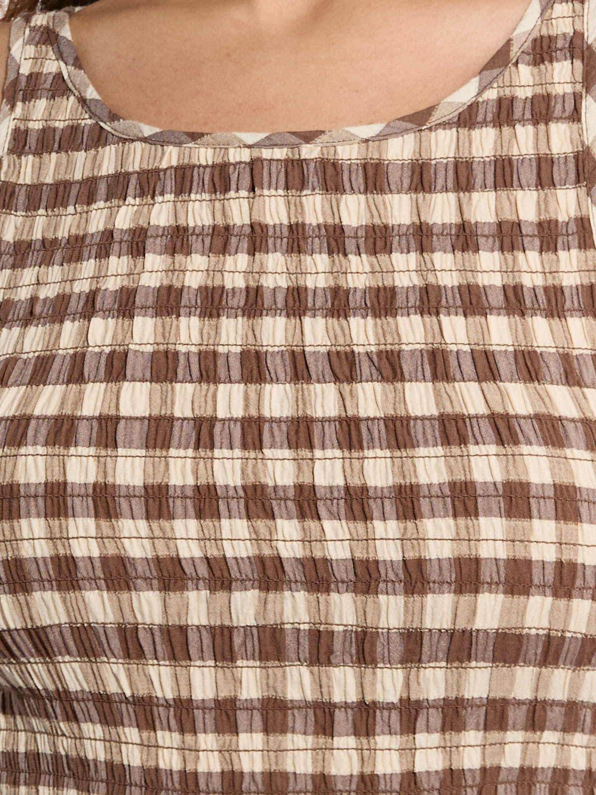 Millie Gingham Smocked Midi Dress