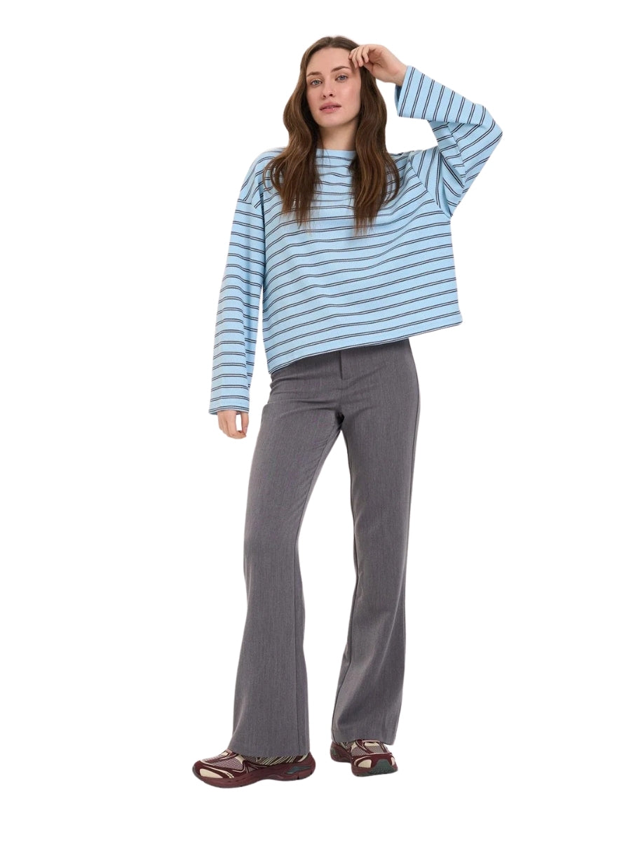 Waffle Long Sleeve Stripe Knit