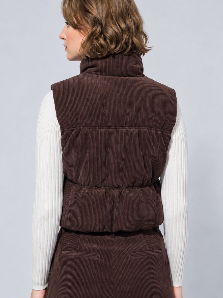 Corduroy + Plaid Reversible Vest