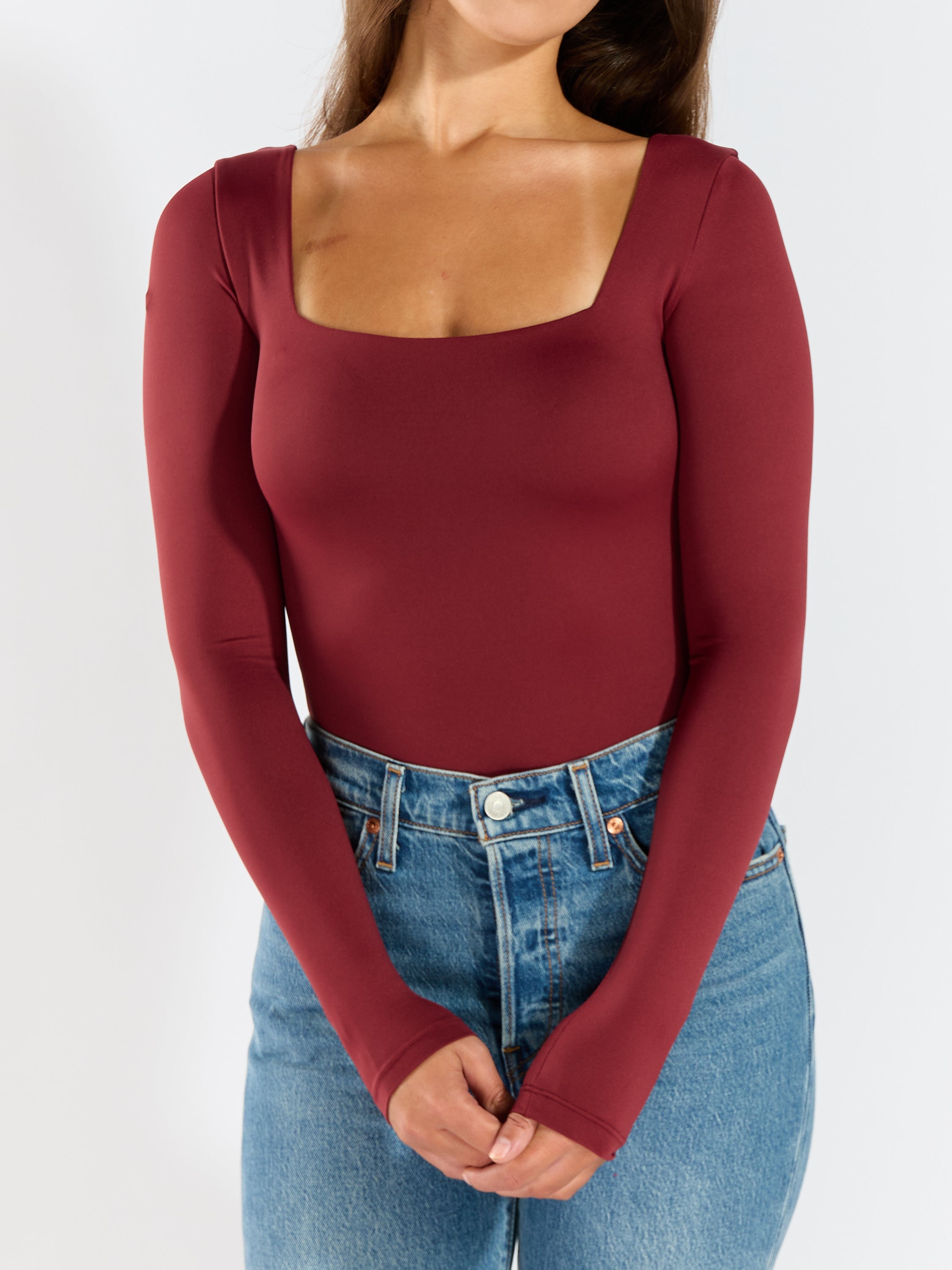 Second Skin Stacy Square Neck Bodysuit