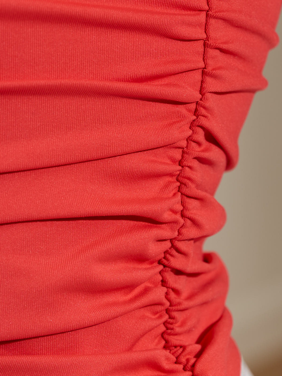 Second Skin High Neck Ruched Top