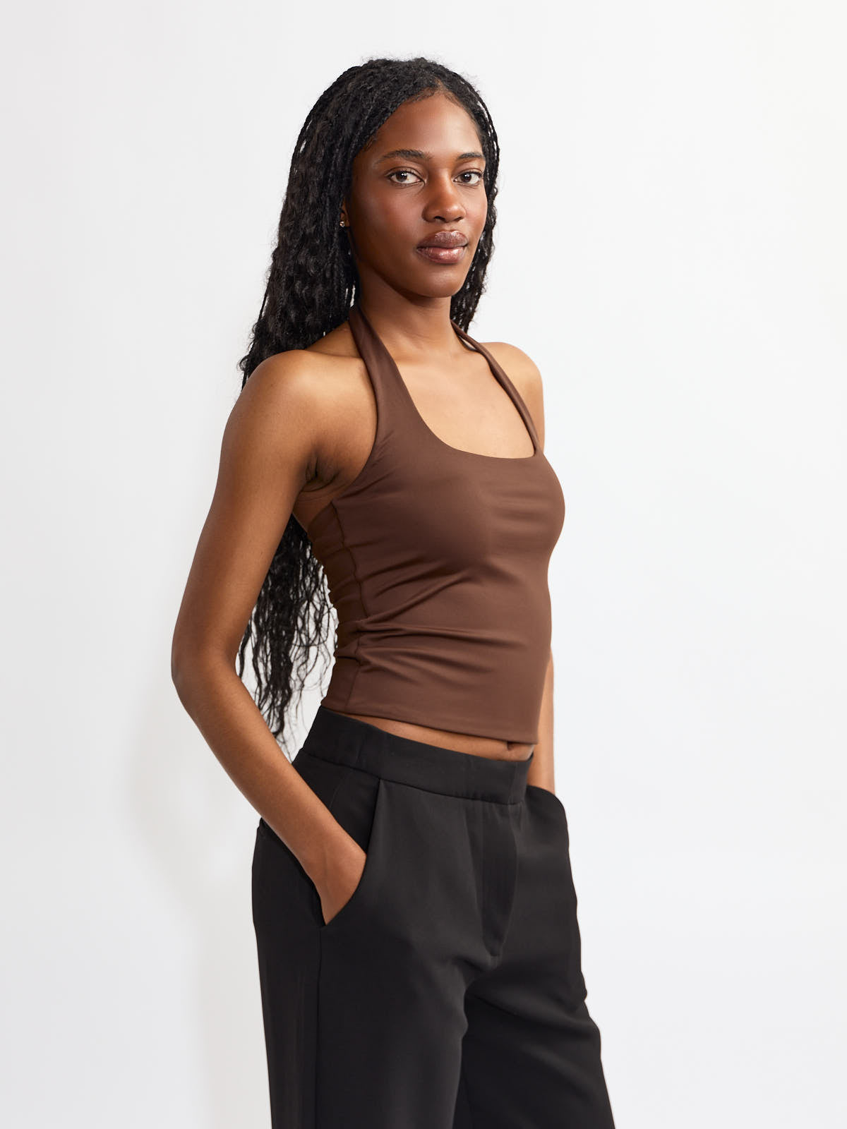 Hailey Halter Sleeveless Top