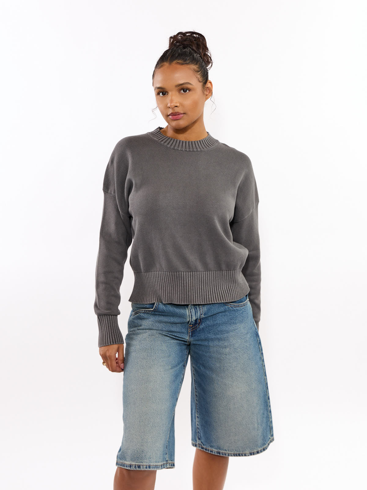Palma Solid Long Sleeve Crew Top