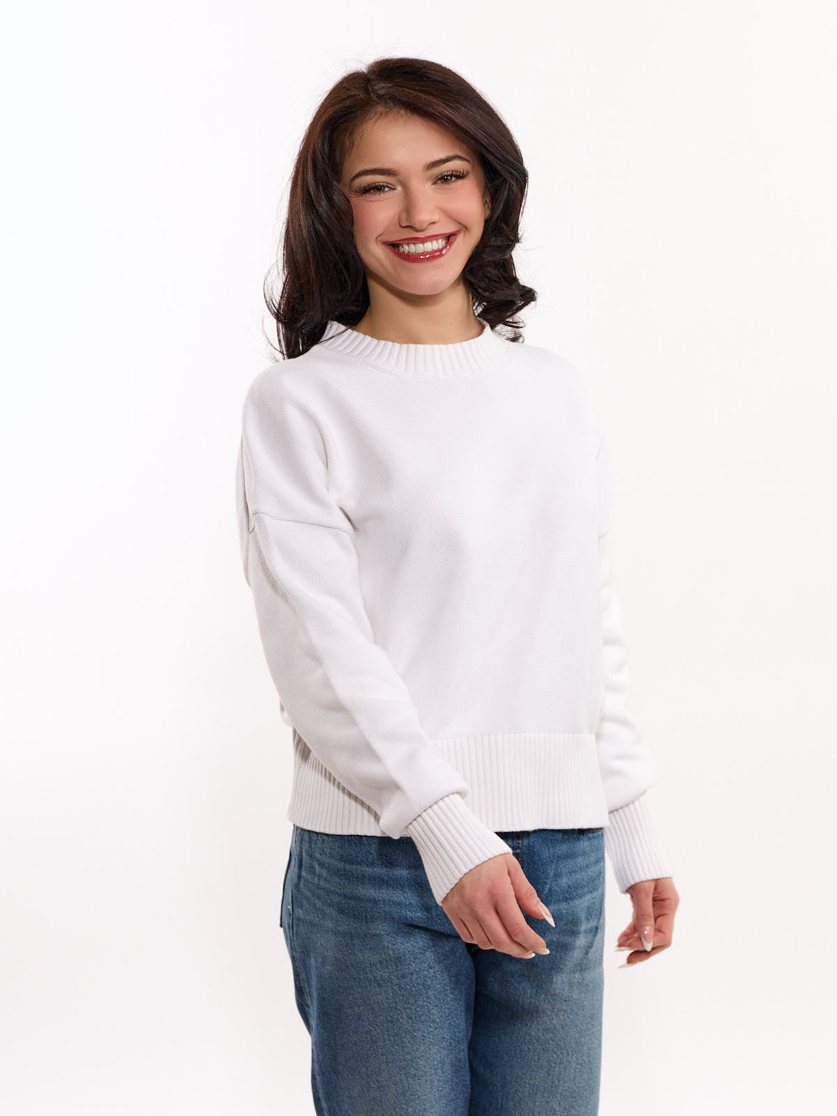 Palma Solid Long Sleeve Crew Top