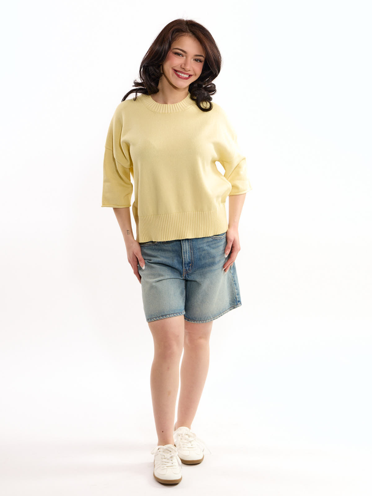Palma Solid Short Sleeve Crew Top