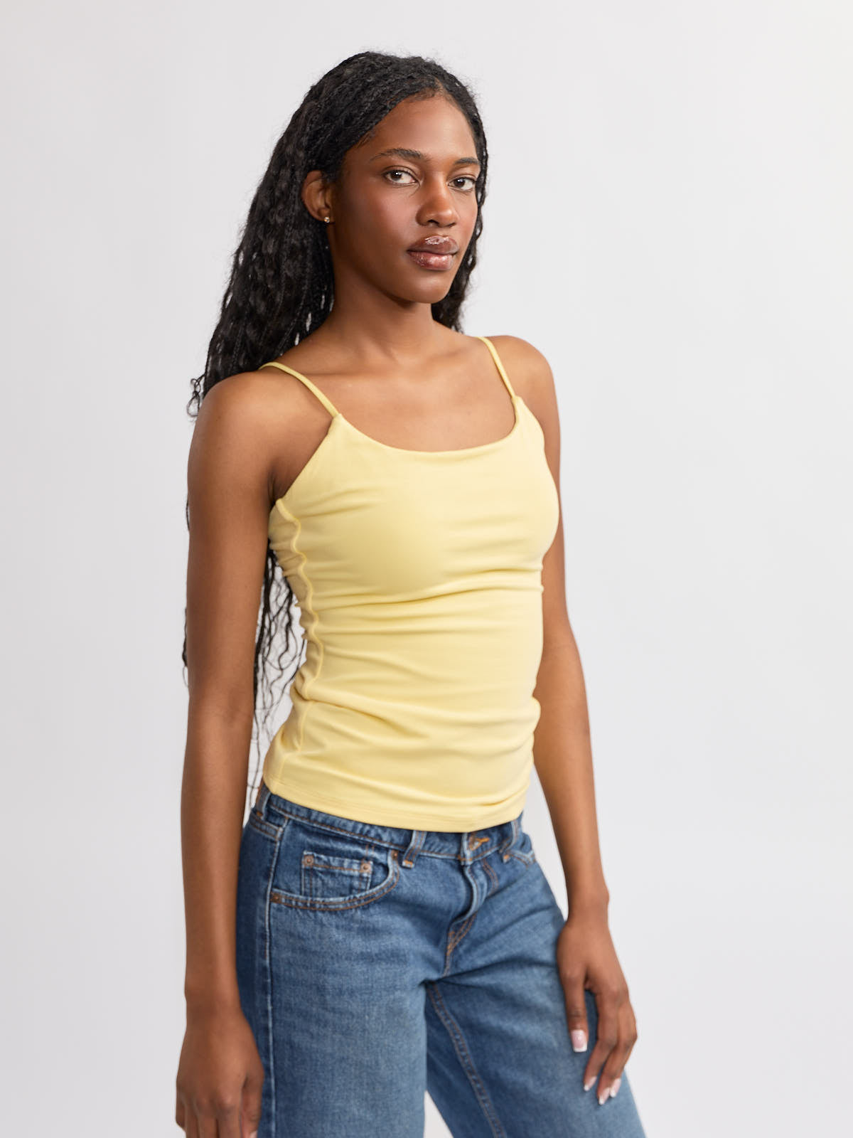 Second Skin Perla Cotton Double Line Tank Top