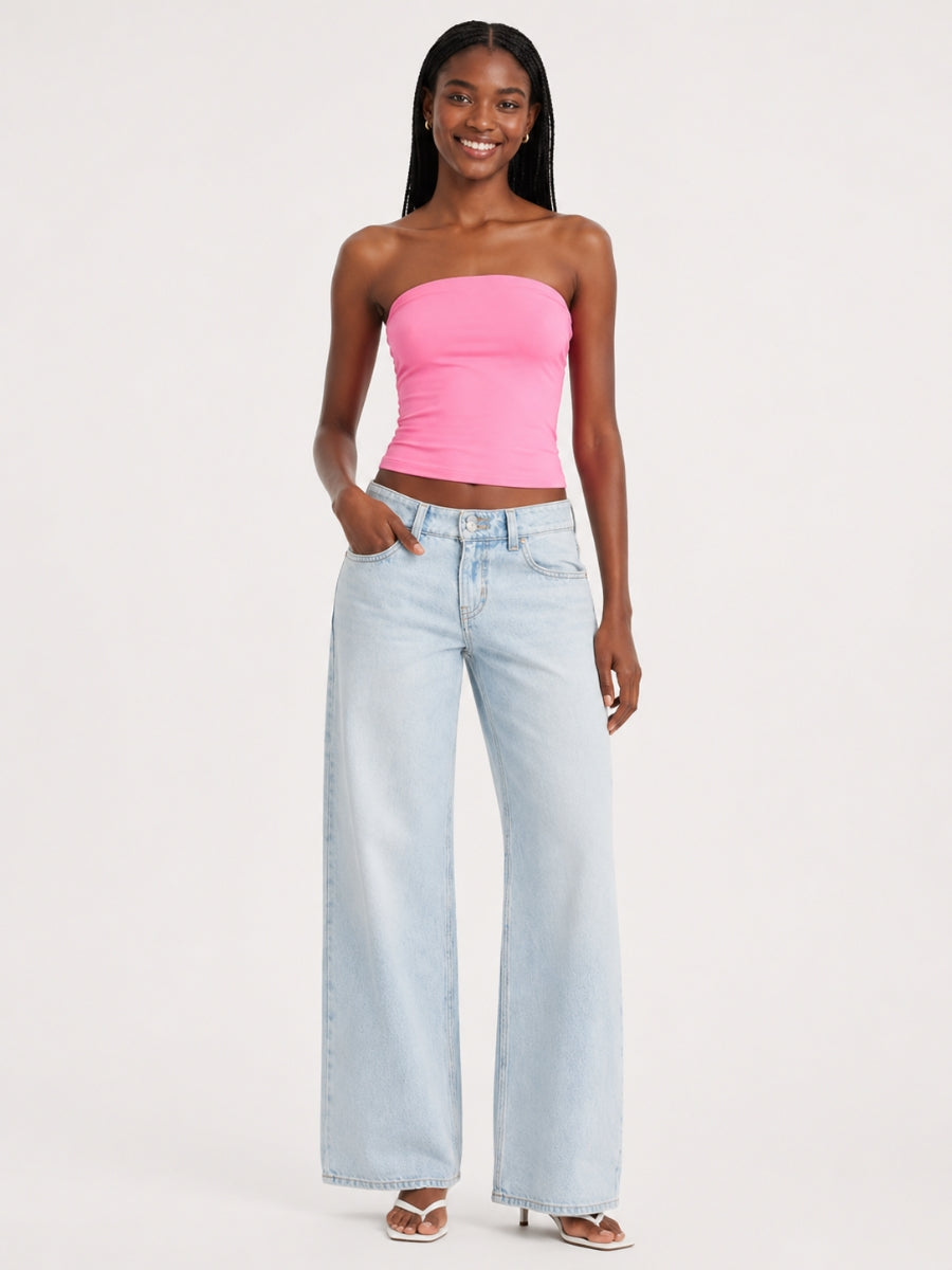 Second Skin Badia Strapless Cotton Tube Top