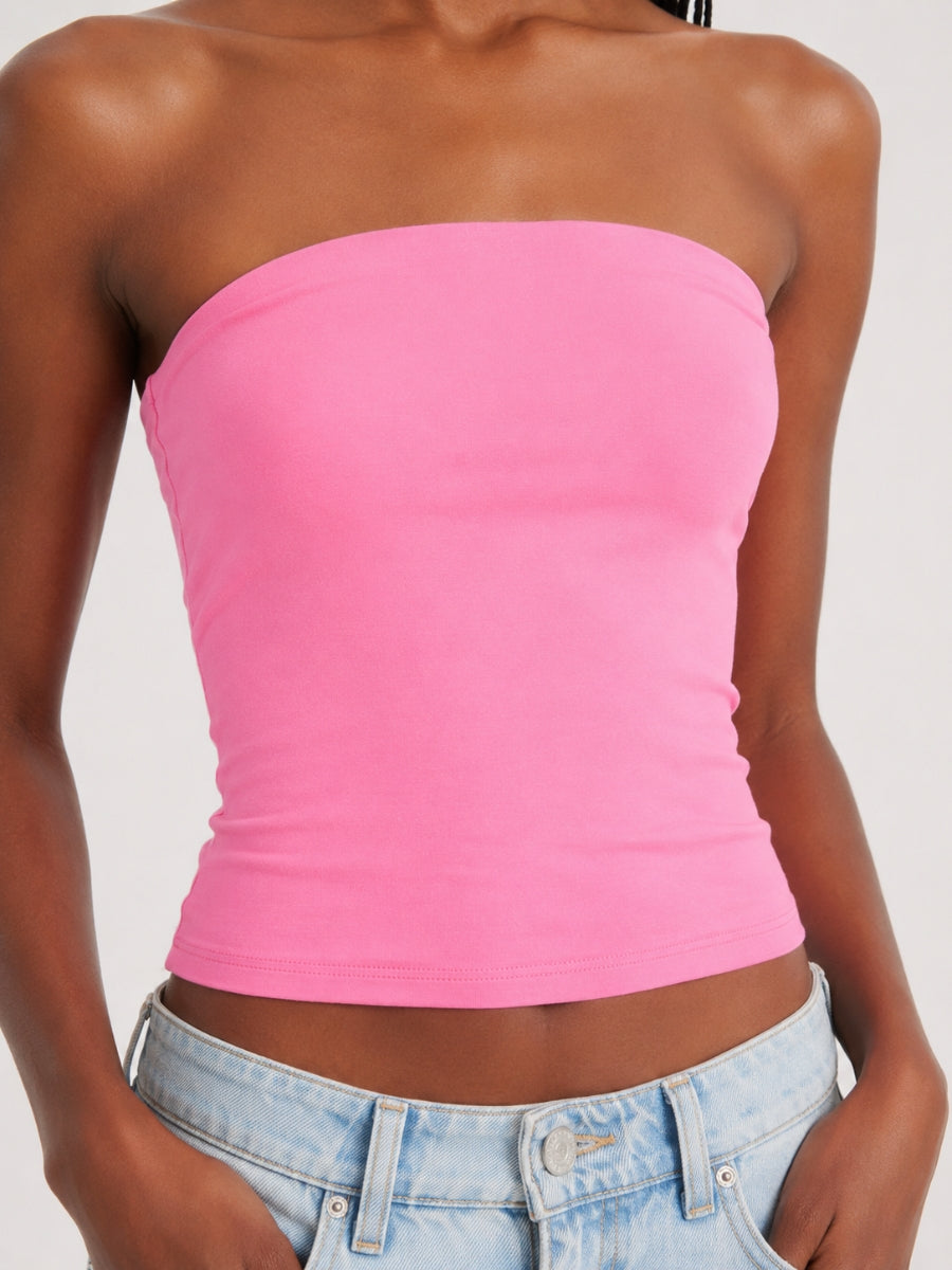 Second Skin Badia Strapless Cotton Tube Top
