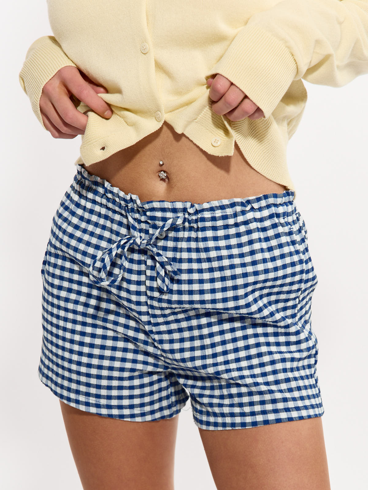 Gingham Tie Short
