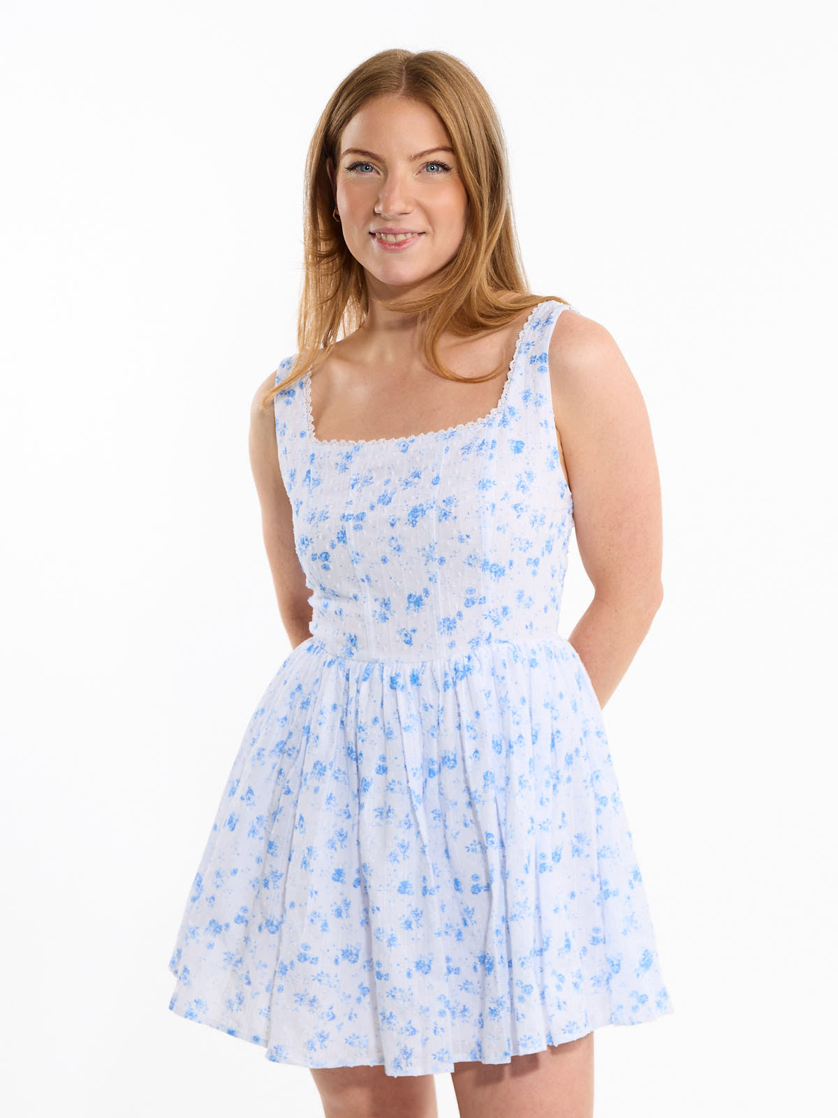Pippa Floral Square Neck Mini Dress