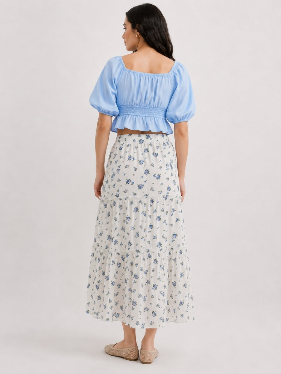 Ditzy Floral Midi Skirt