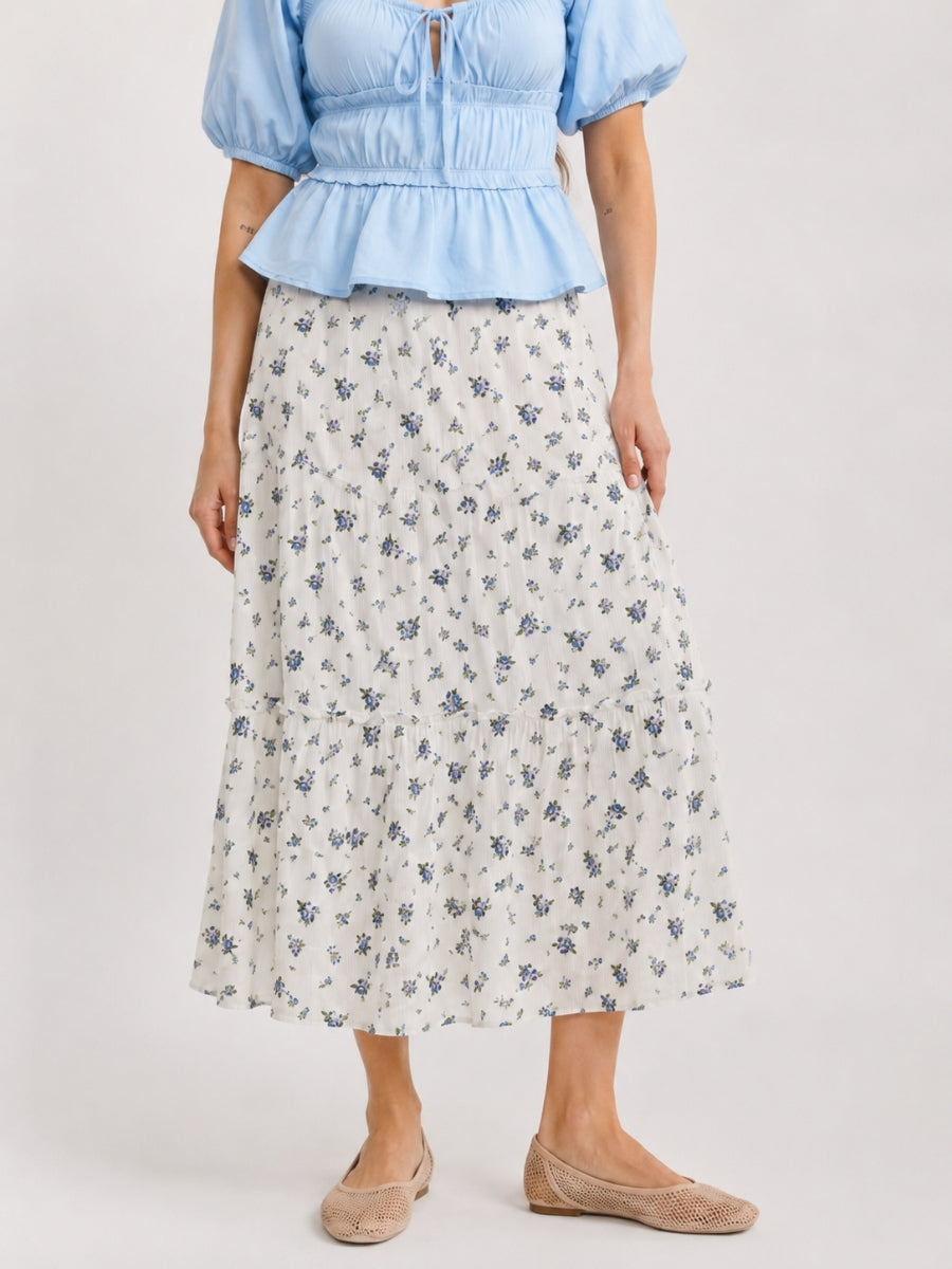 Ditzy Floral Midi Skirt