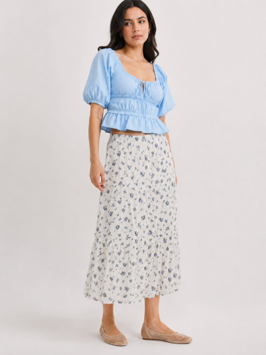 Ditzy Floral Midi Skirt