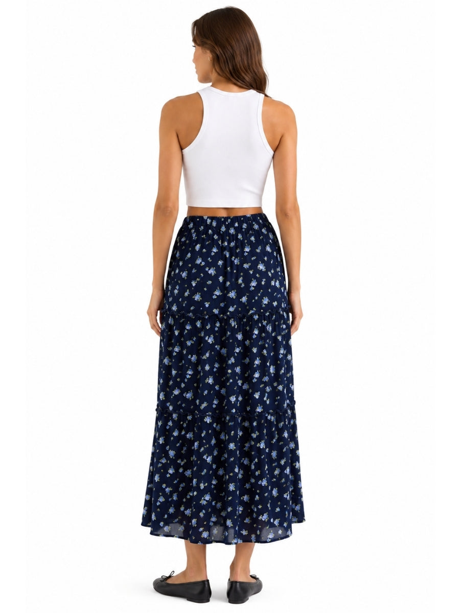 Ditzy Floral Midi Skirt