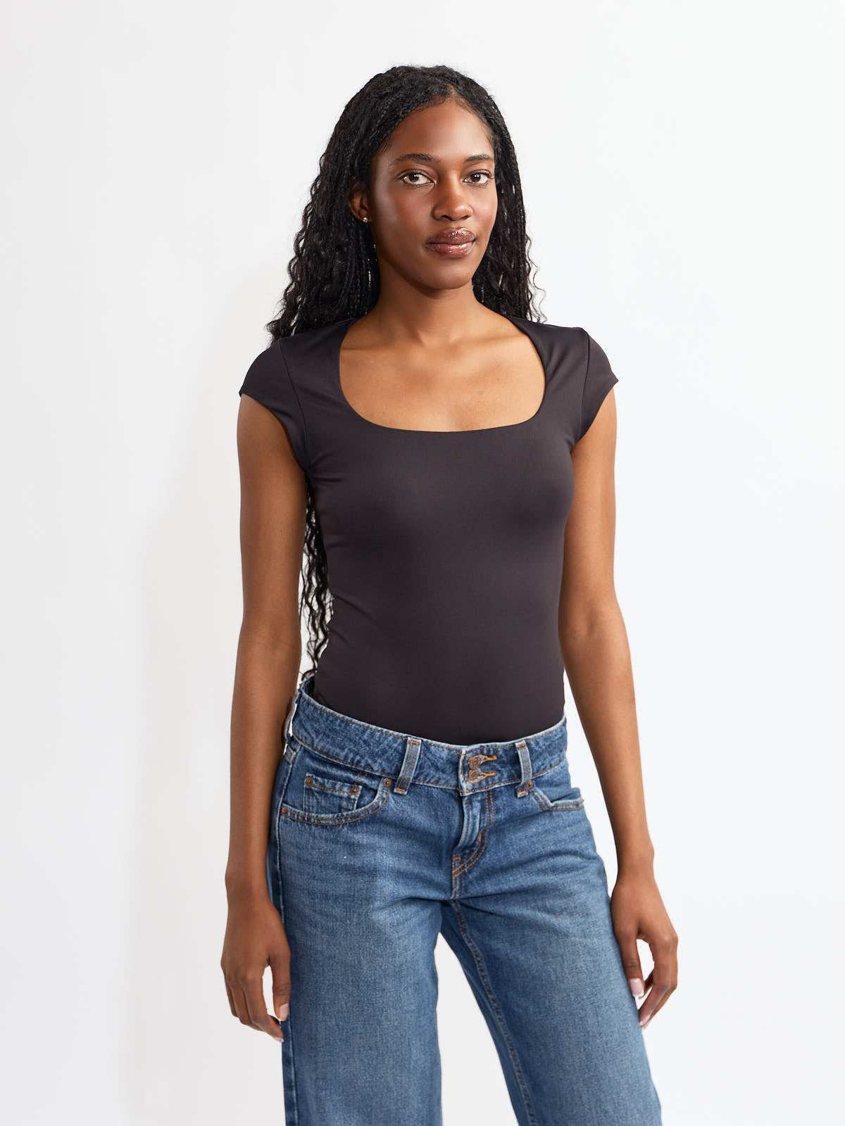 Second Skin Tiara Cap Sleeve Bodysuit