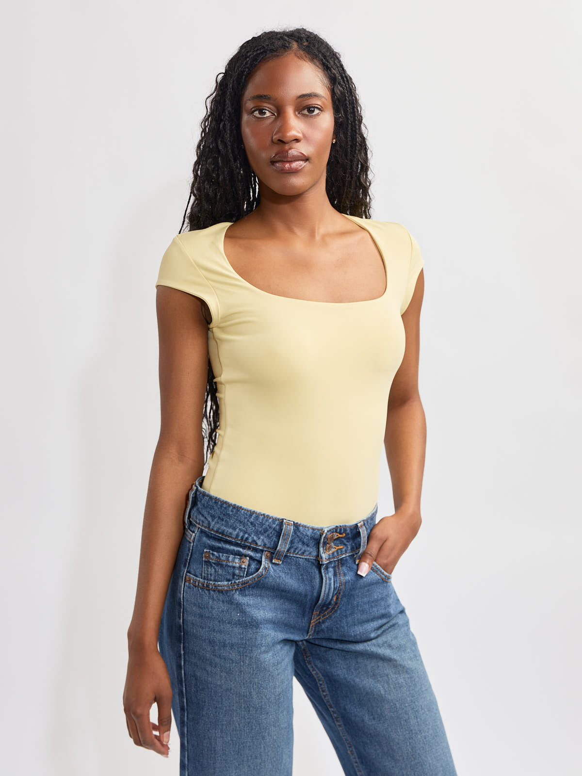 Second Skin Tiara Cap Sleeve Bodysuit