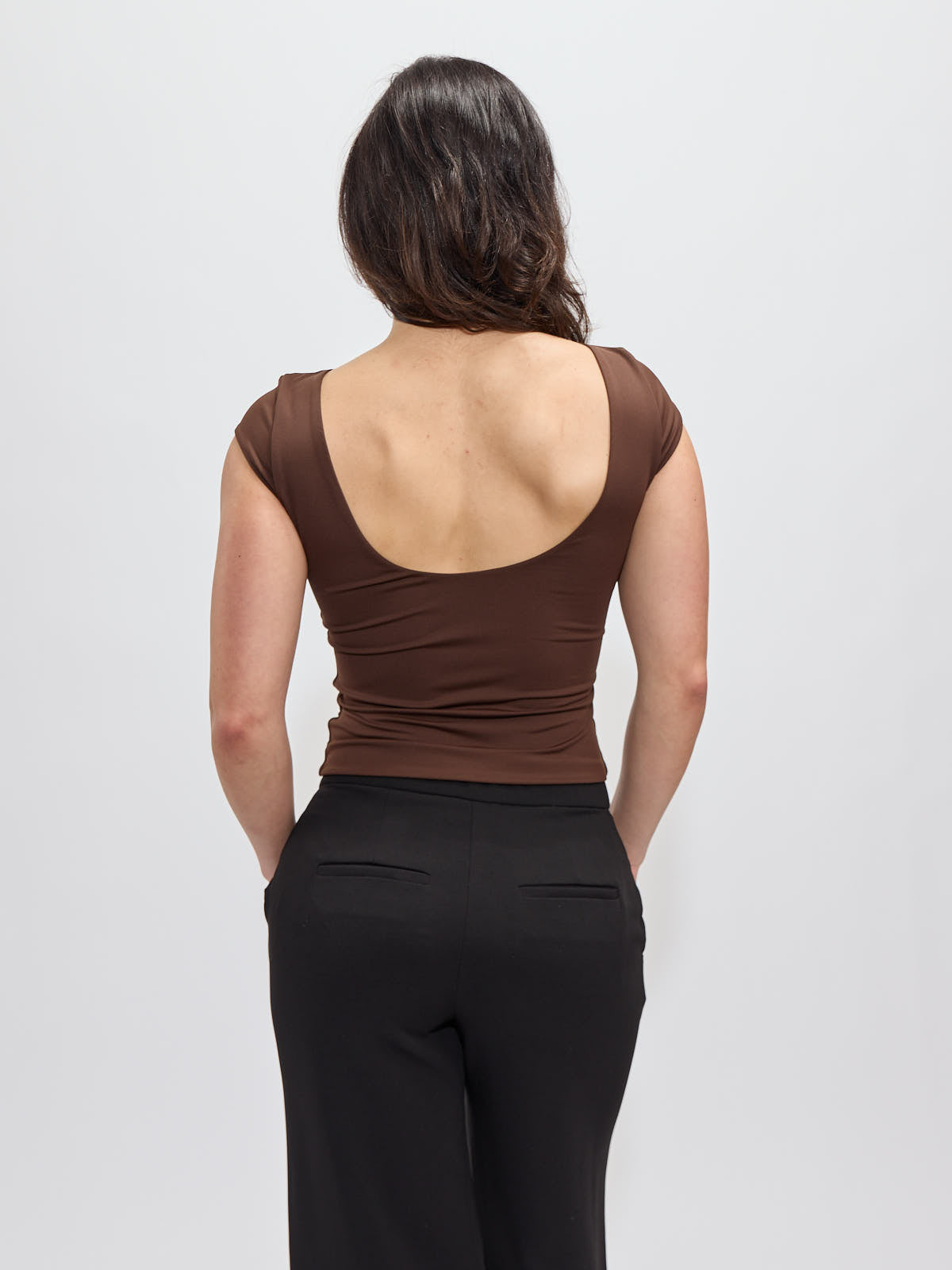 Second Skin Brida Cap Sleeve Crop Top