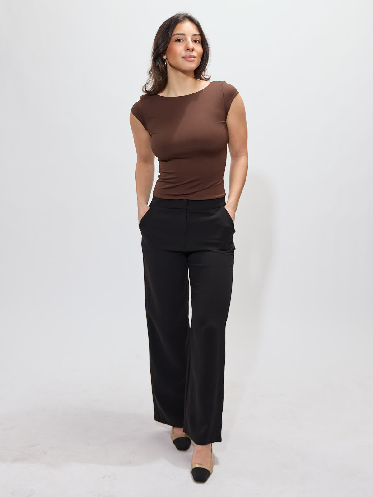 Second Skin Brida Cap Sleeve Crop Top